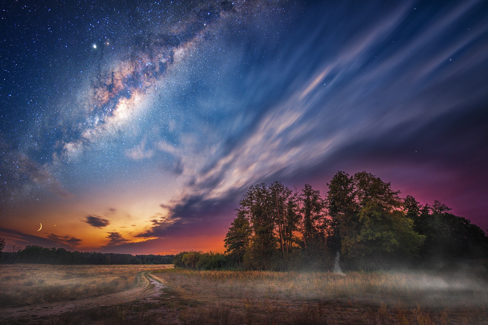 milky way, space, digital universe, stars, hd, night, nature, HD Wallpaper