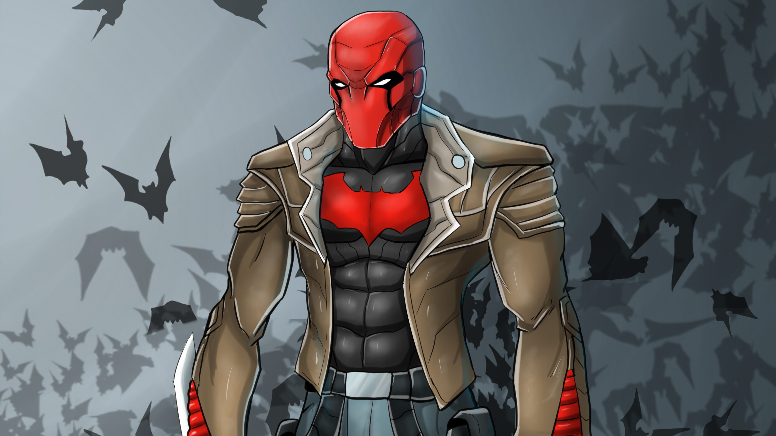 red hood, hd, artwork, superheroes, deviantart, artist, digital art, HD Wallpaper