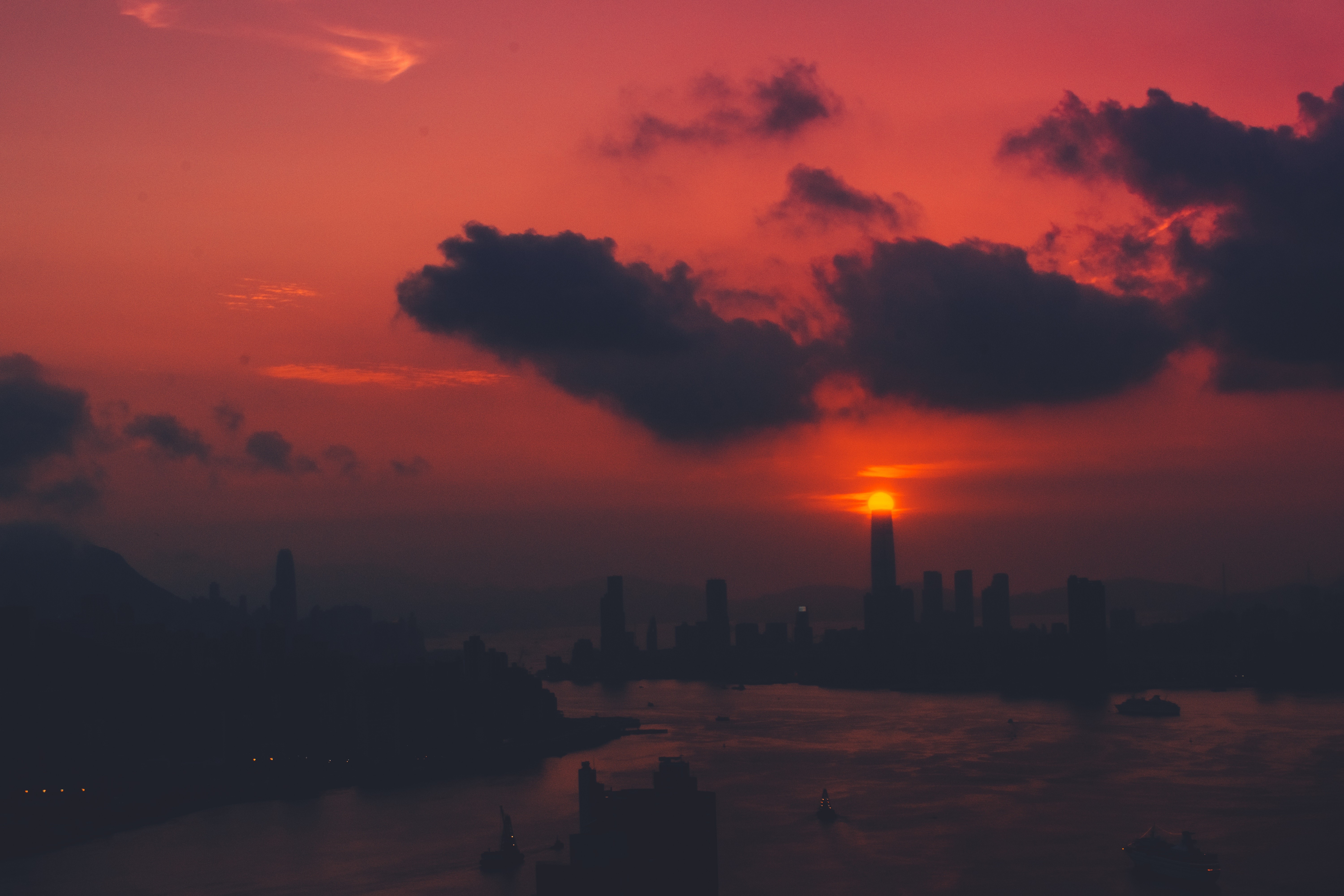 clouds, city, skyline, photography, hd, 4k, 5k, HD Wallpaper