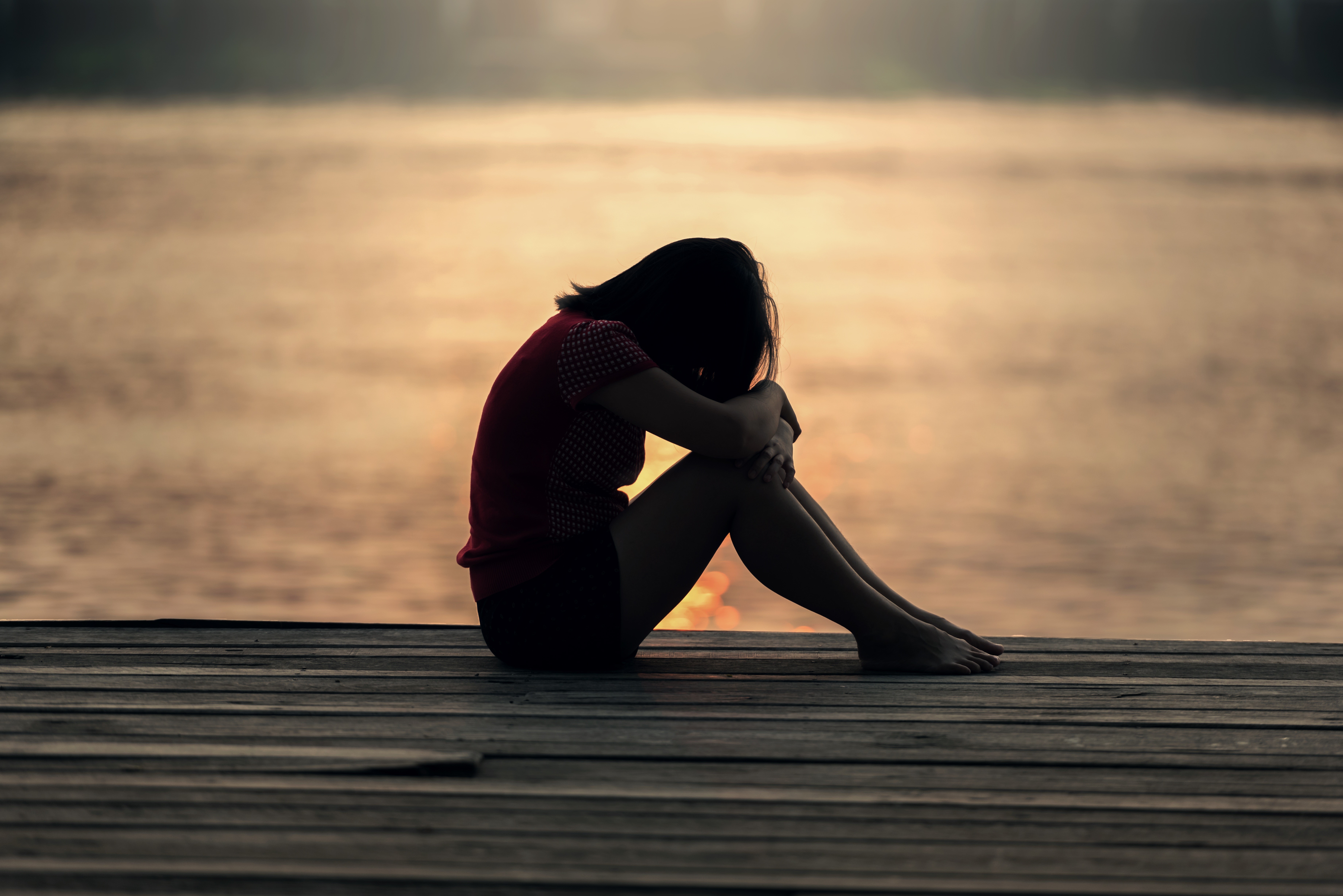 sad, alone, photography, hd, pier, silhouette, 4k, 5k, 8k, HD Wallpaper