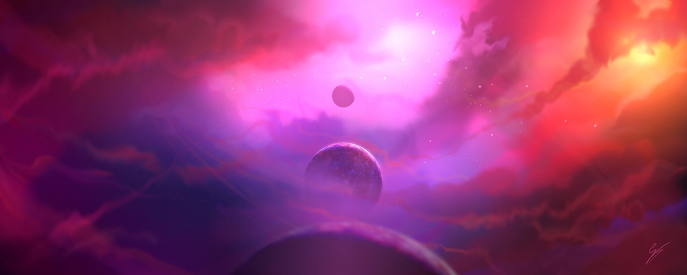 space, digital universe, artist, artwork, digital art, hd, deviantart, HD Wallpaper