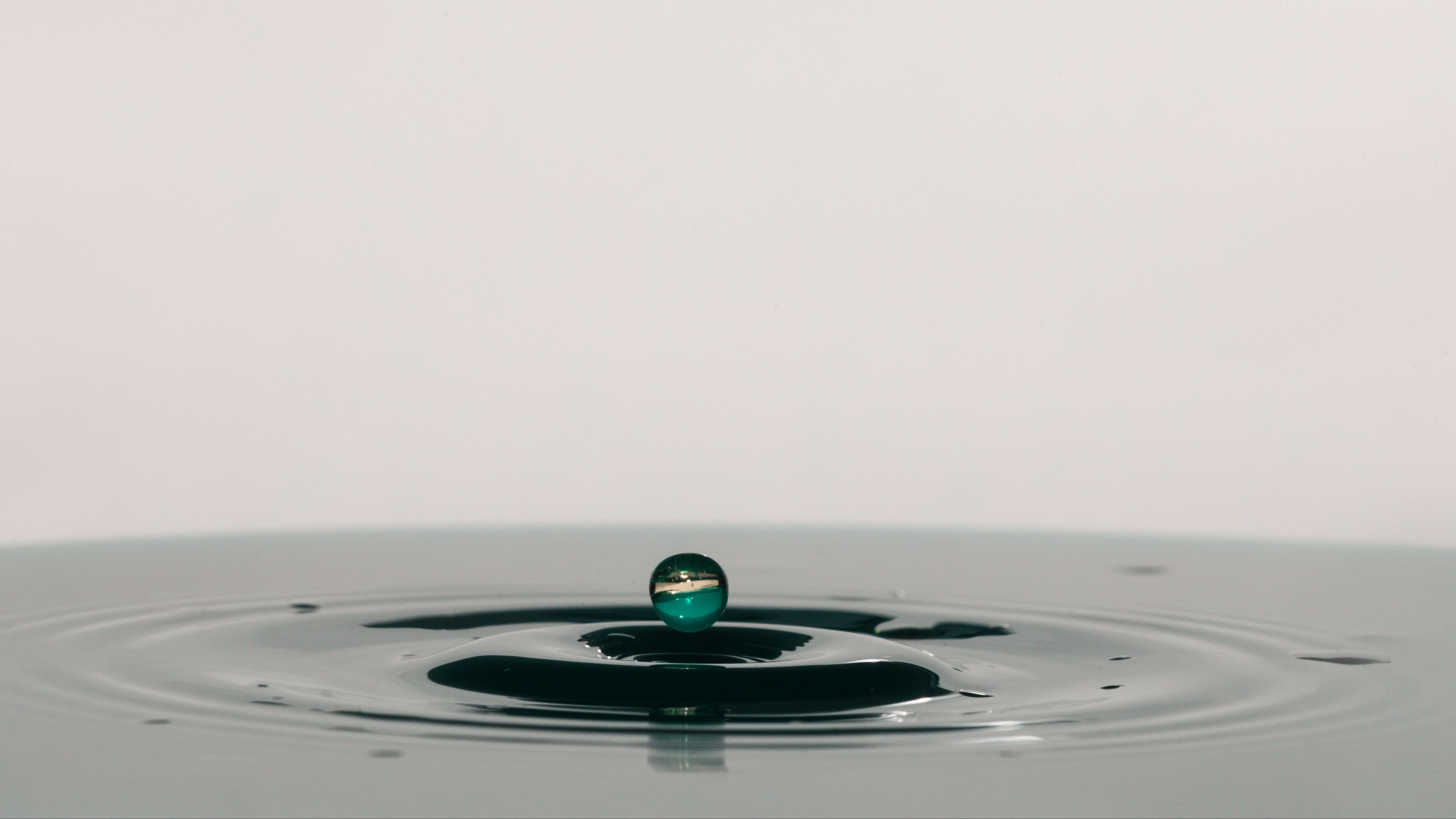 drop, water, macro, splash, liquid, 4k, HD Wallpaper