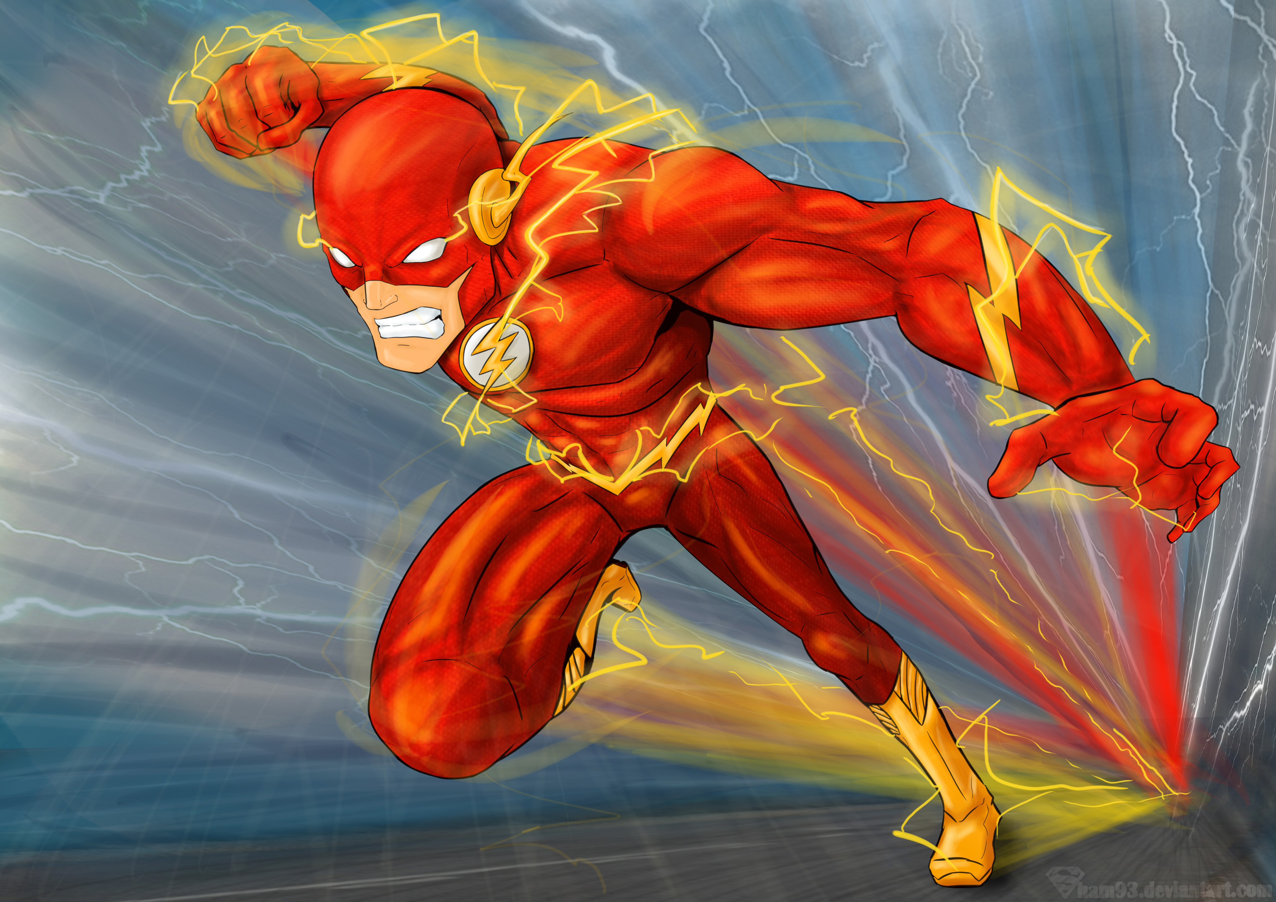 flash, digital art, superheroes, artist, artwork, hd, 4k, deviantart, HD Wallpaper