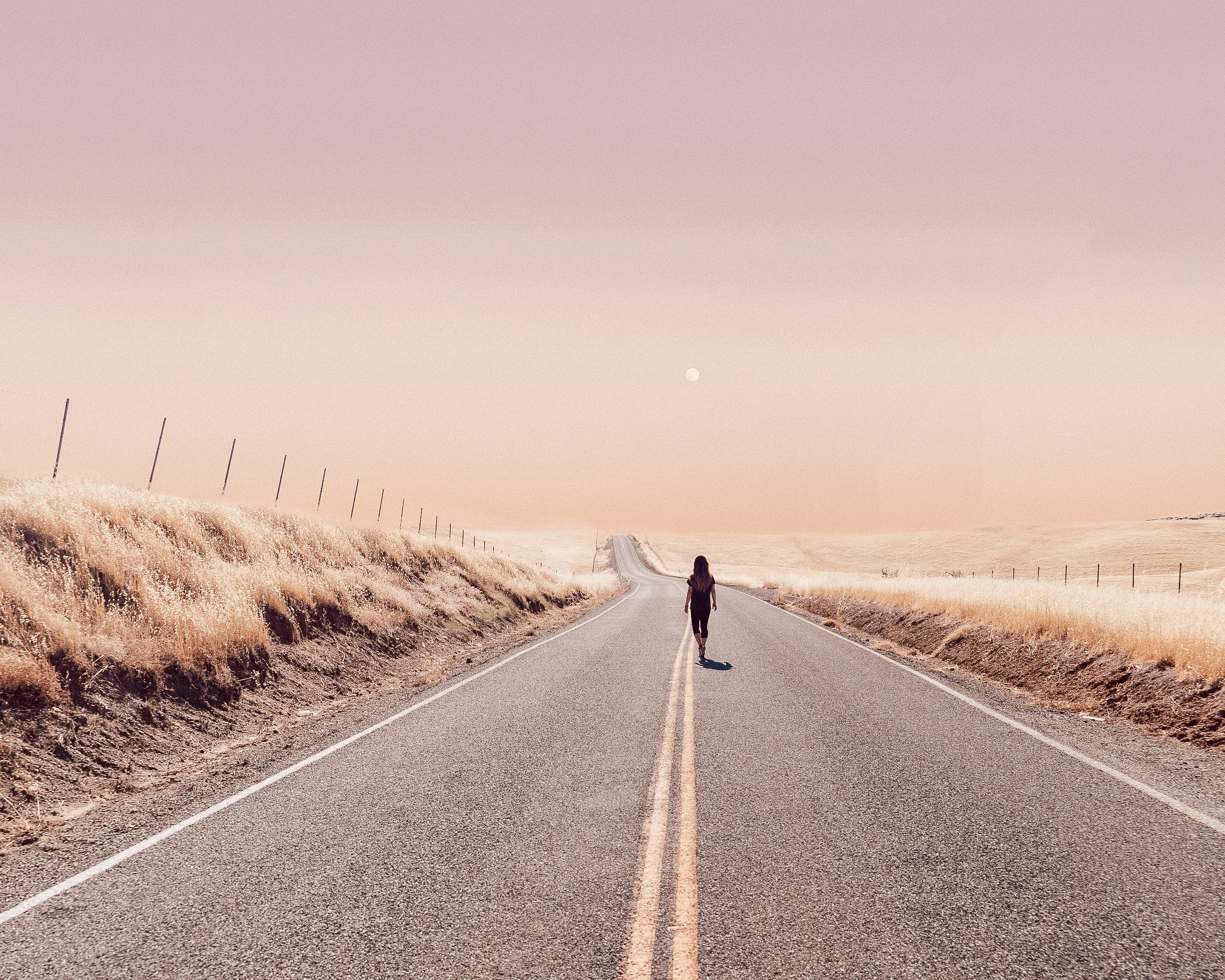 girls, photography, desert, road, hd, HD Wallpaper