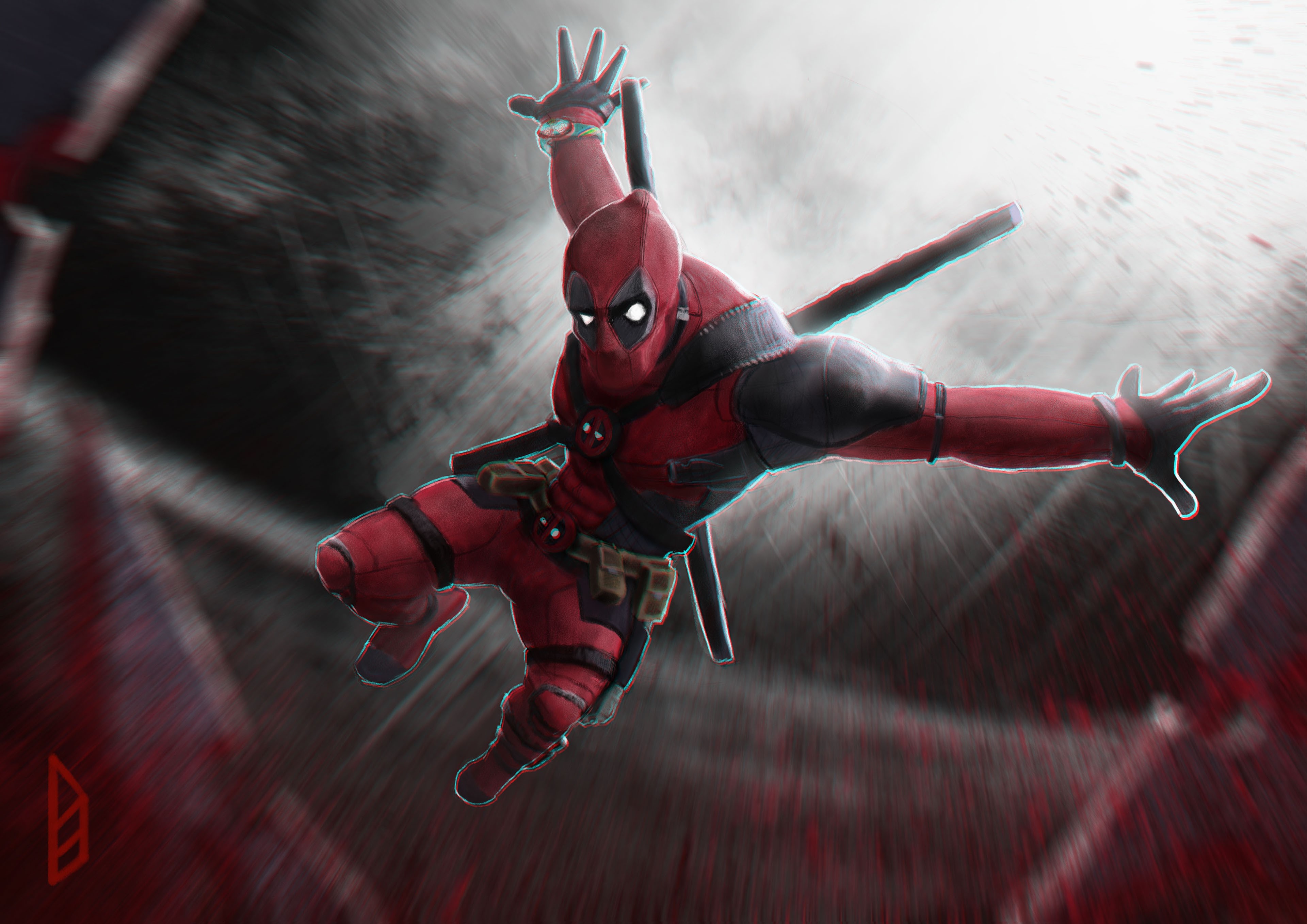 deadpool, hd, 4k, artwork, artist, digital art, behance, HD Wallpaper