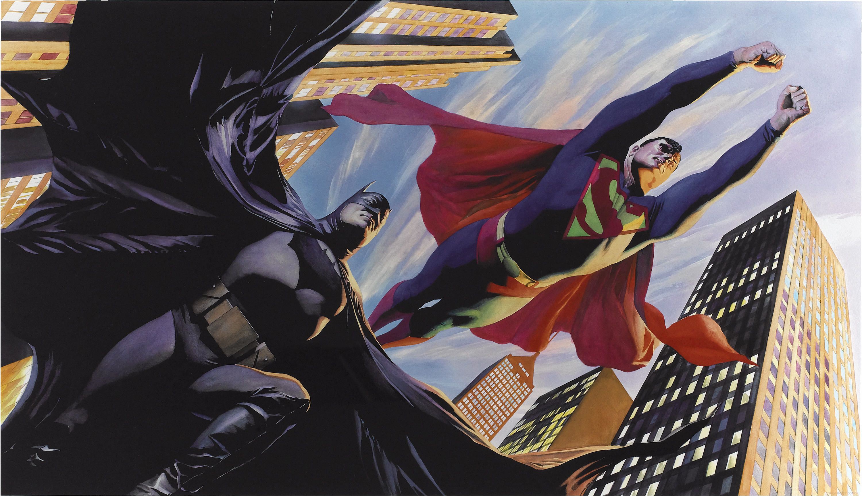 superman, batman, hd, artwork, artist, superheroes, digital art, HD Wallpaper