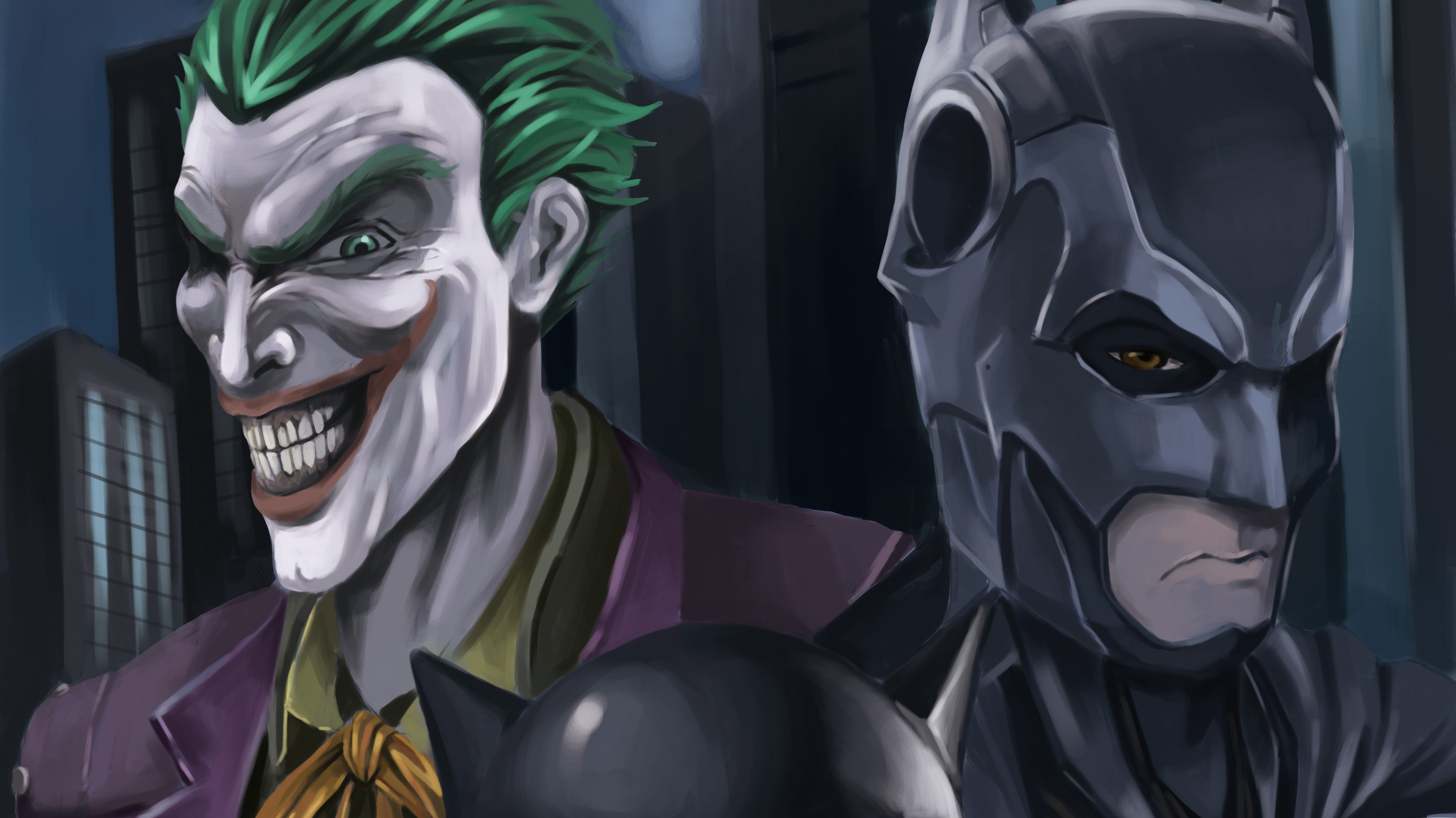 batman, joker, superheroes, artwork, hd, digital art, HD Wallpaper