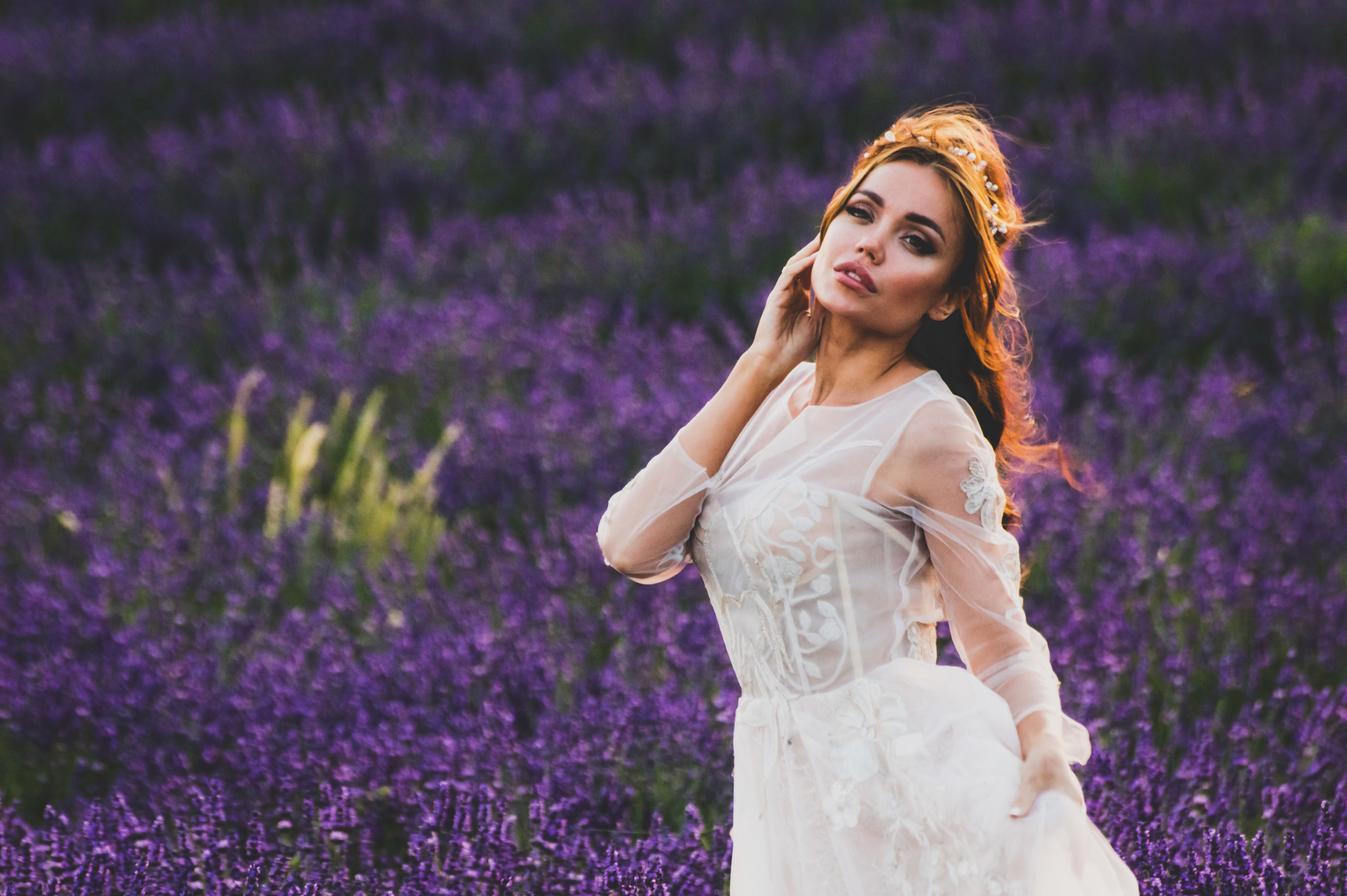 girls, field, hd, 4k, 5k, nature, photography, HD Wallpaper