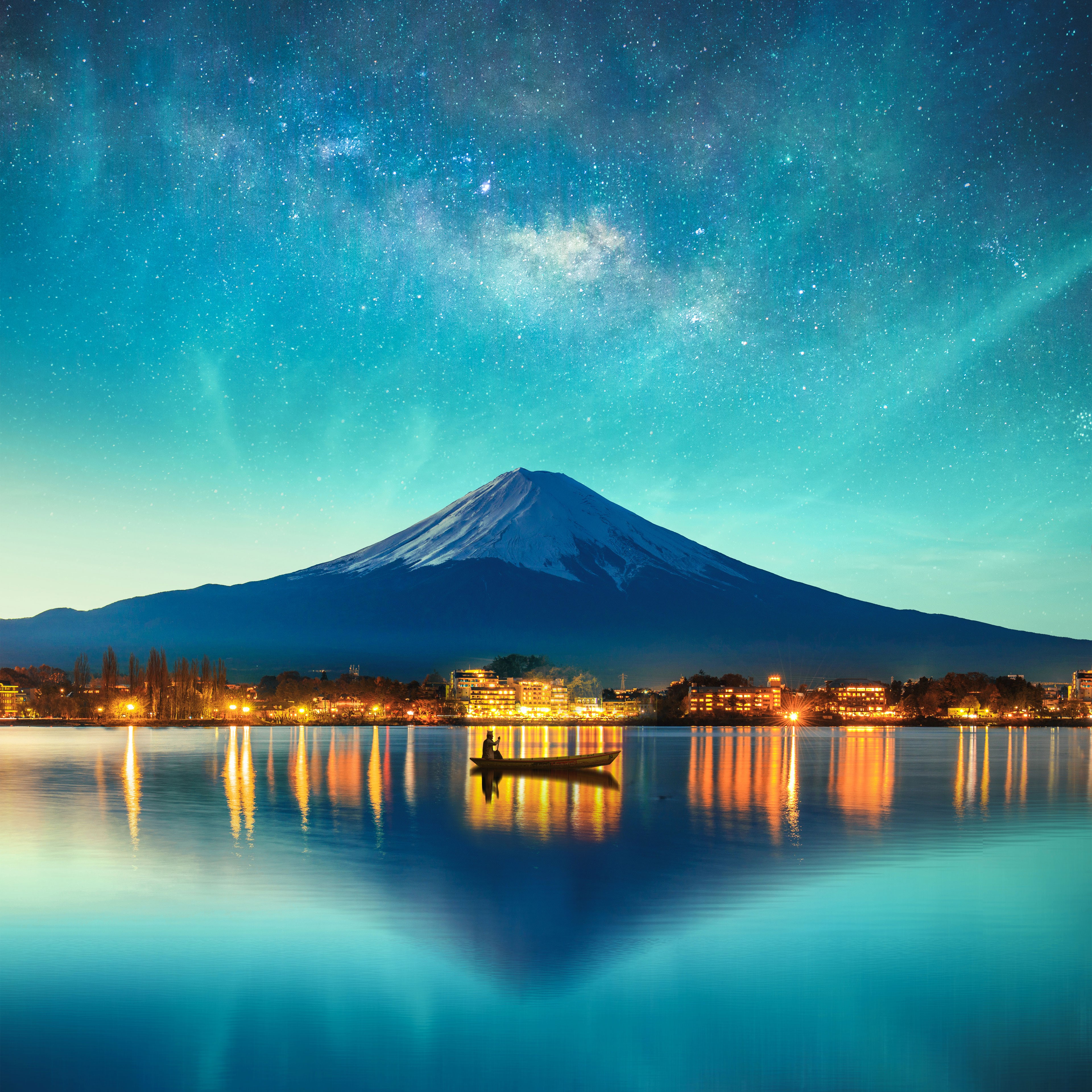 boat, stars, sky, photography, hd, 4k, HD Wallpaper