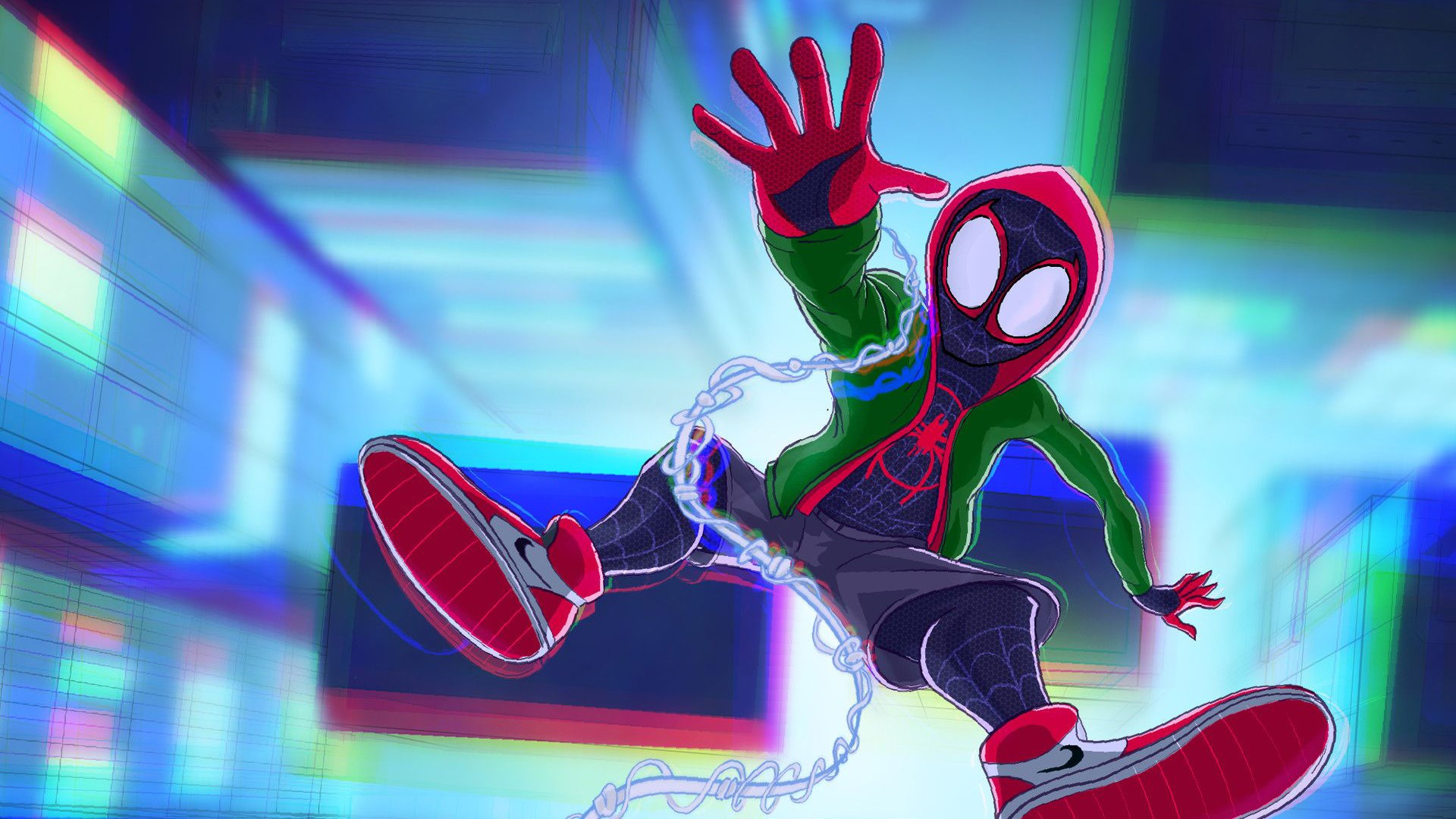 spiderman into the spider verse, 2018 movies, movies, spiderman, animated movies, hd, artwork, superheroes, digital art, HD Wallpaper