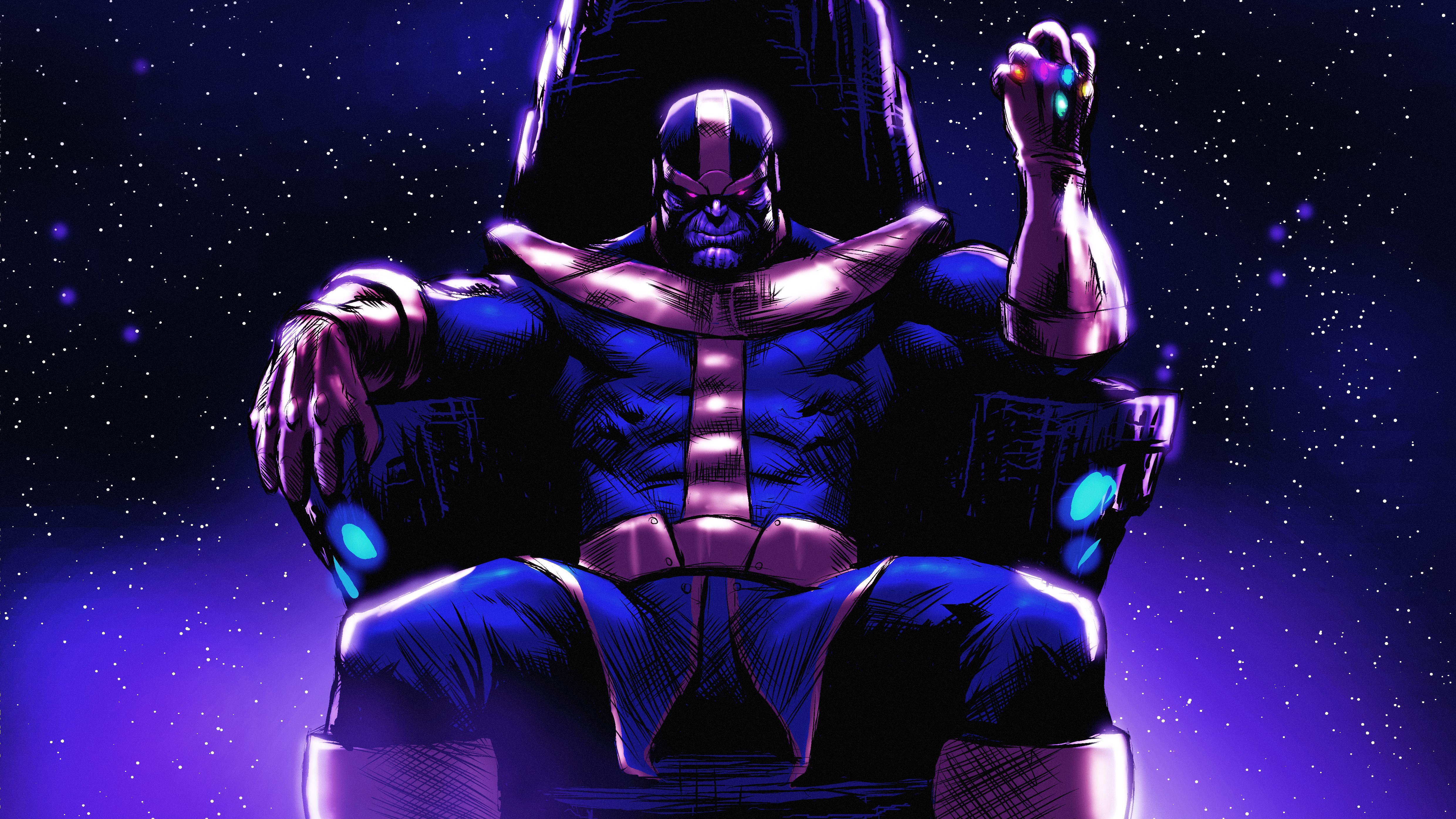 thanos, superheroes, hd, 4k, 5k, artwork, artist, deviantart, digital art, HD Wallpaper