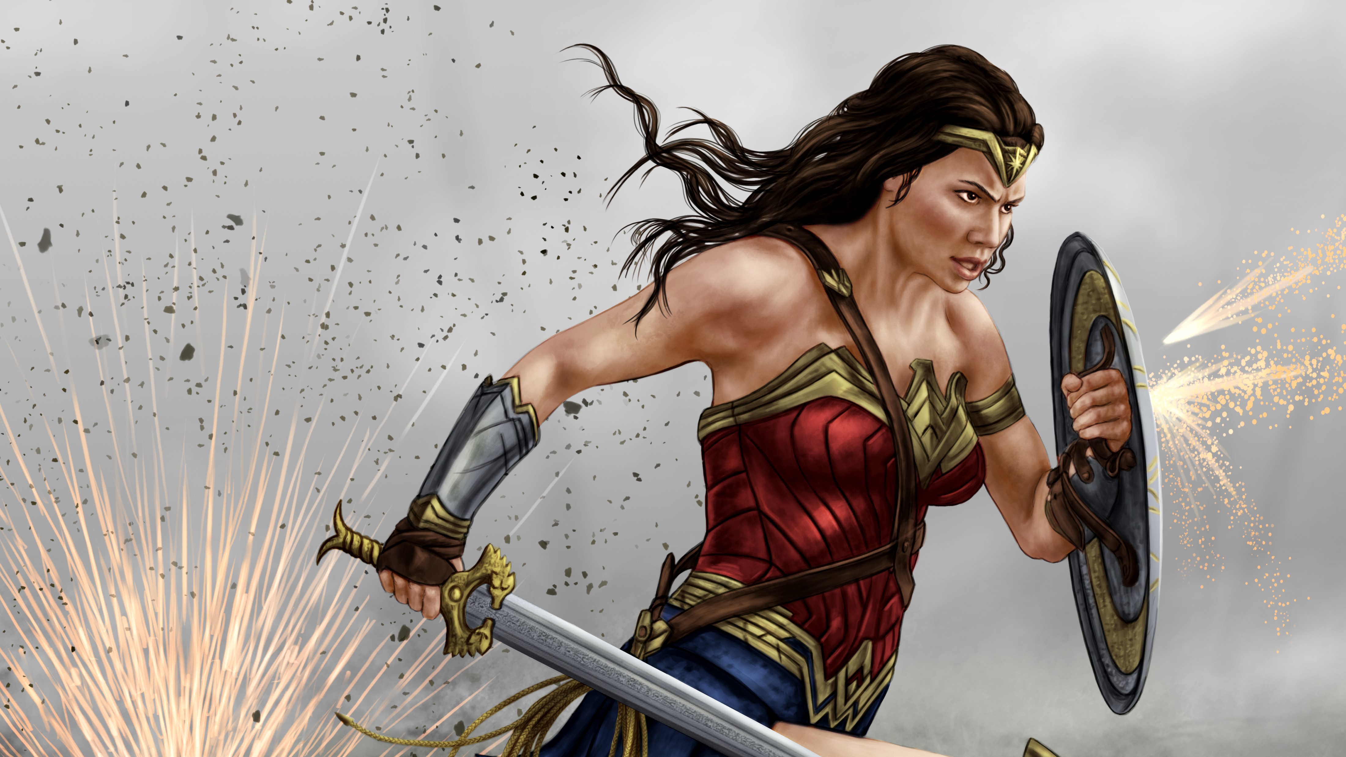 wonder woman, superheroes, hd, artist, artwork, digital art, deviantart, 4k, HD Wallpaper