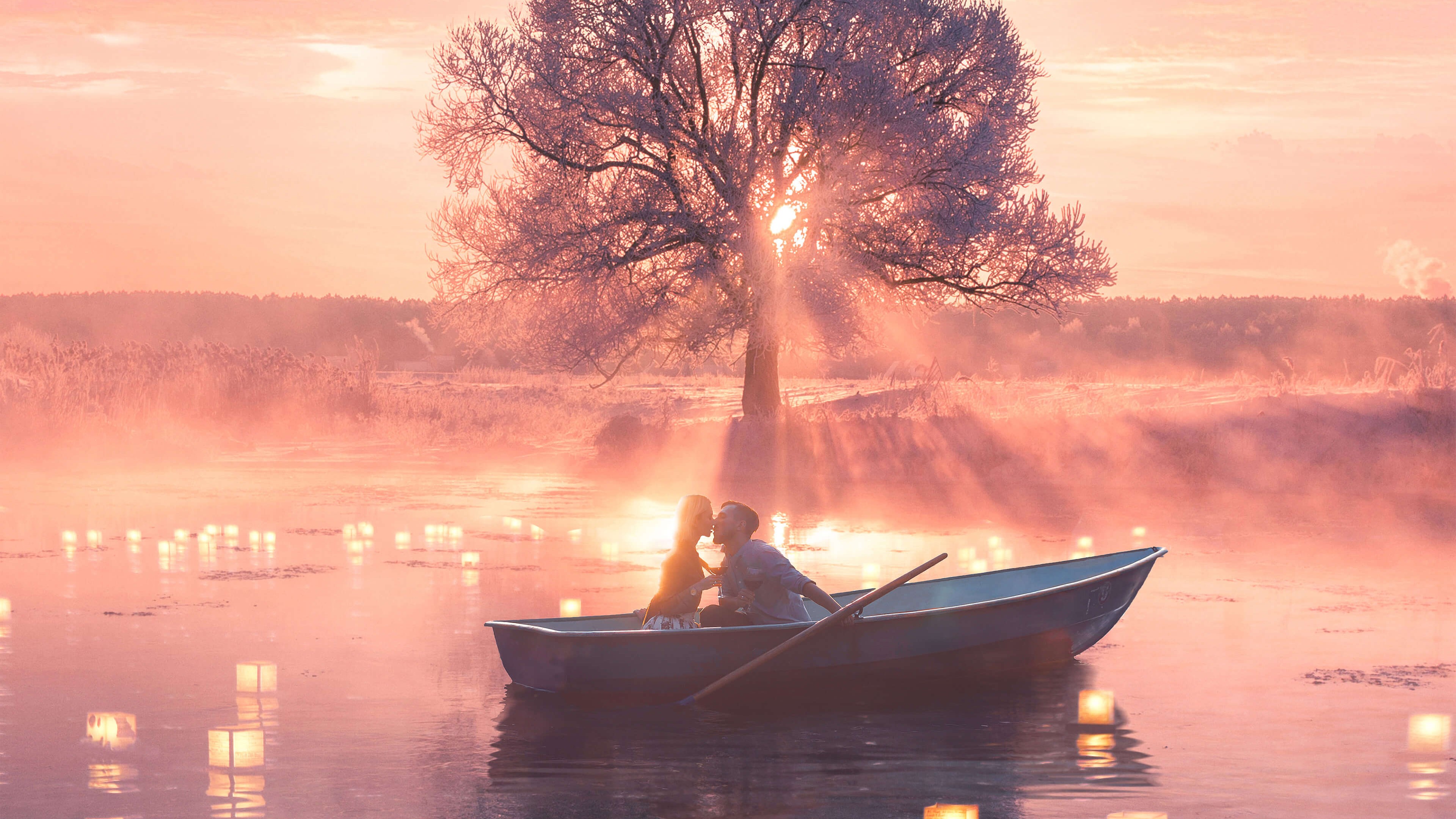 love, couple, boat, photography, hd, 4k, HD Wallpaper