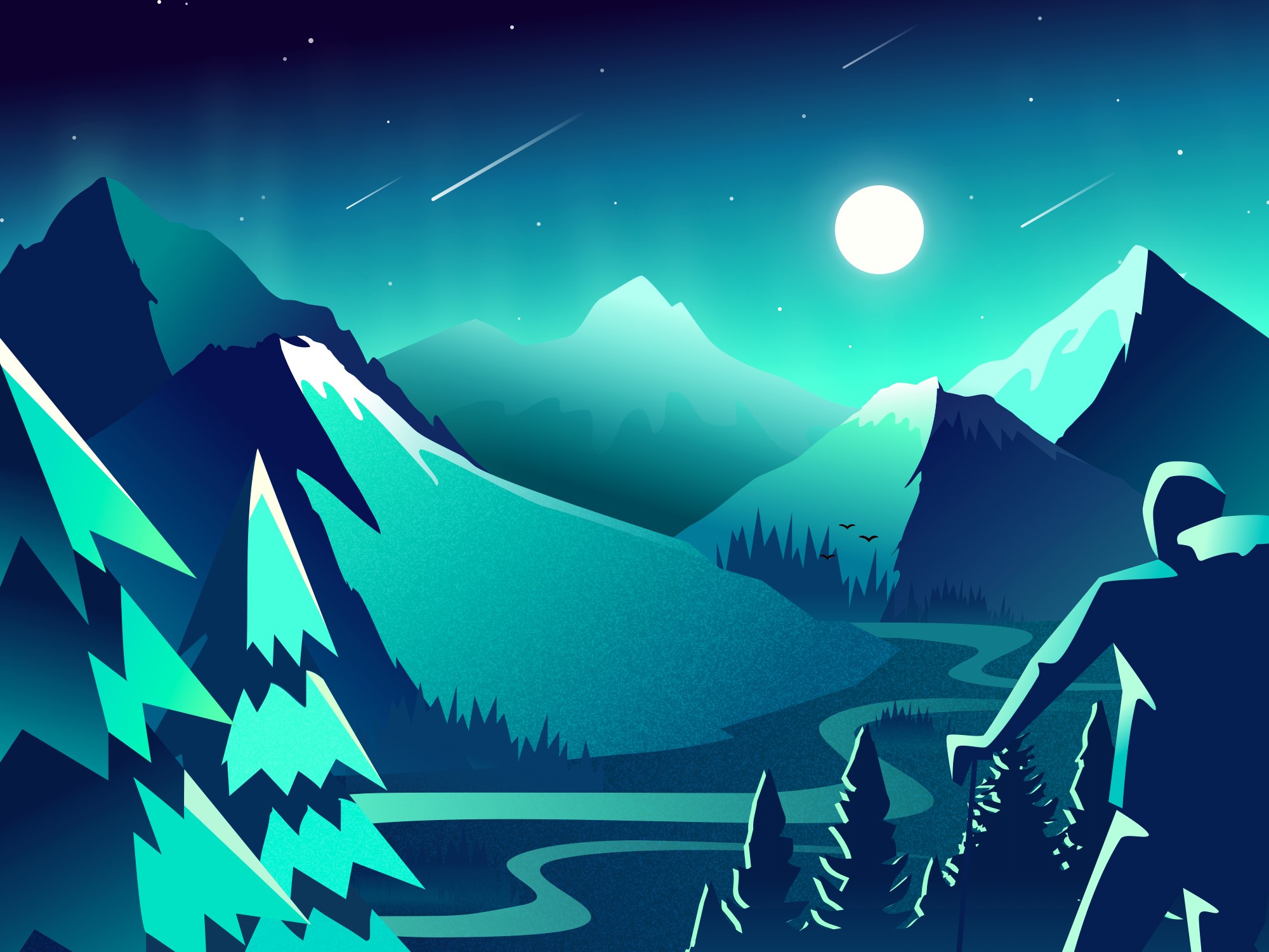 minimalist, minimalism, artist, artwork, digital art, hd, dribbble, HD Wallpaper