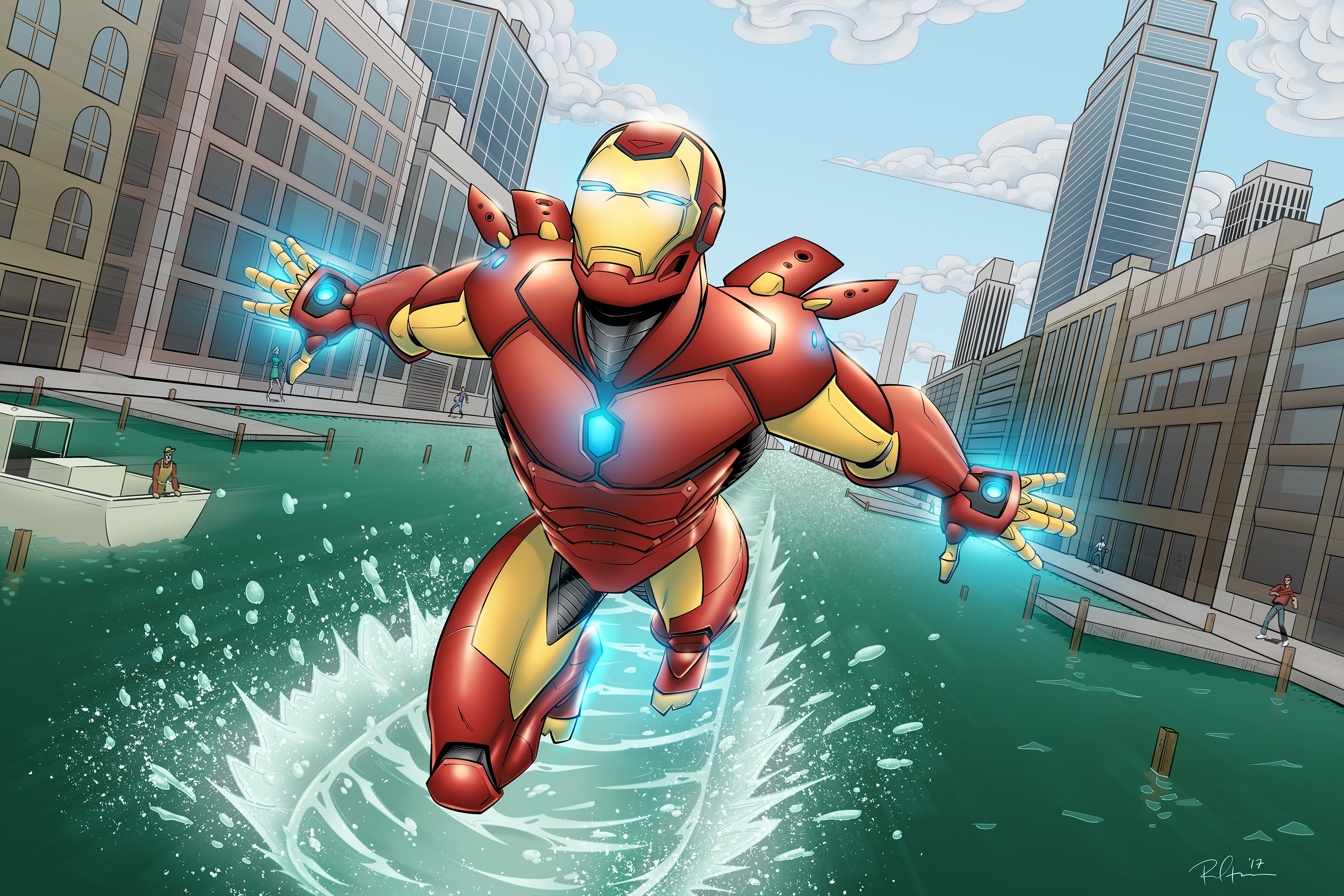 iron man, hd, superheroes, artwork, artist, deviantart, HD Wallpaper