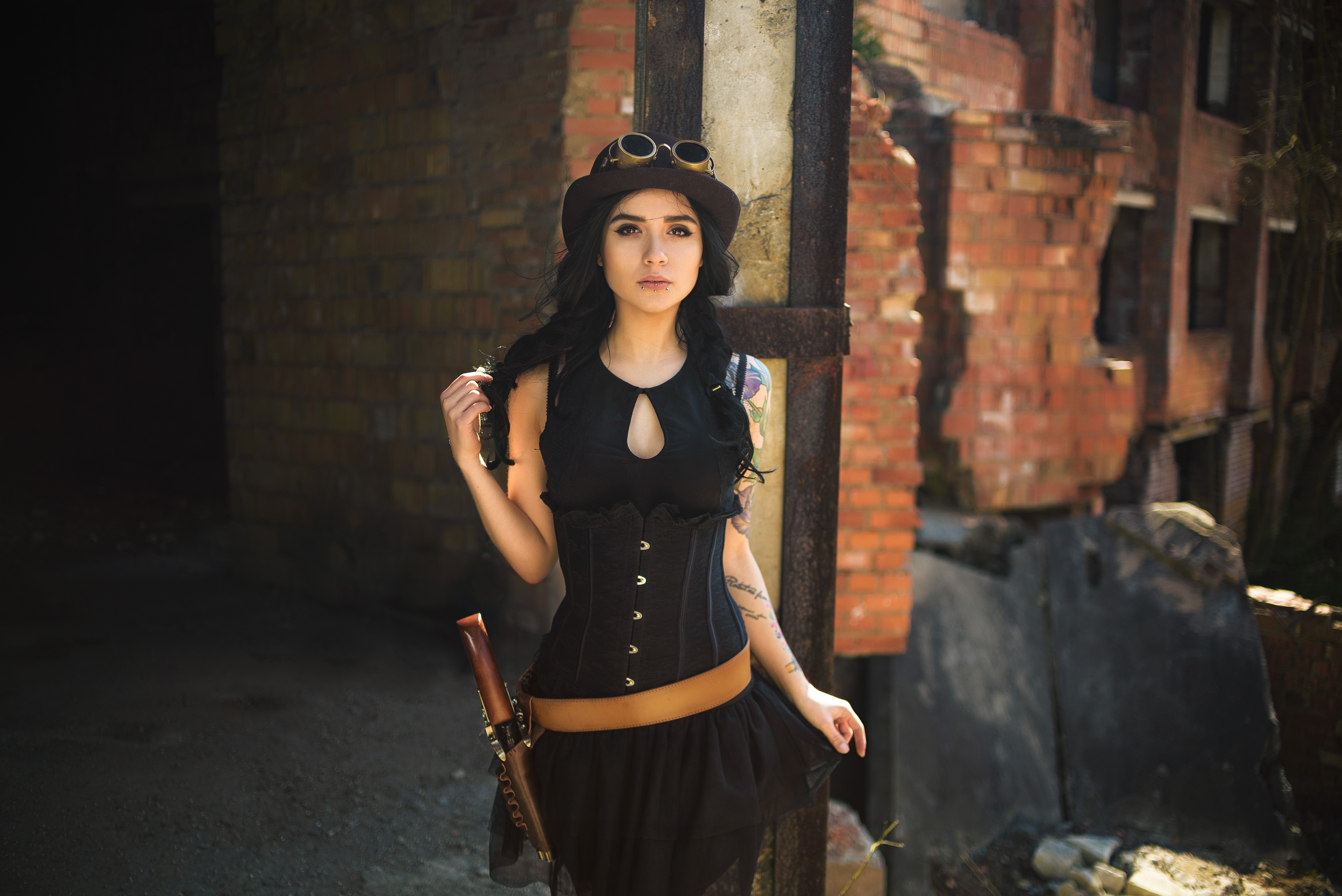 girls, model, hat, hd, 4k, 5k, HD Wallpaper