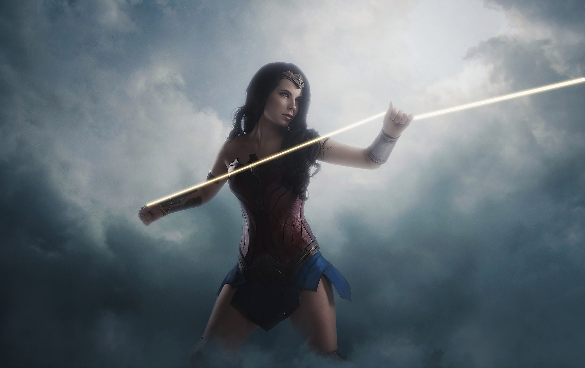 wonder woman, hd, cosplay, superheroes, deviantart, HD Wallpaper
