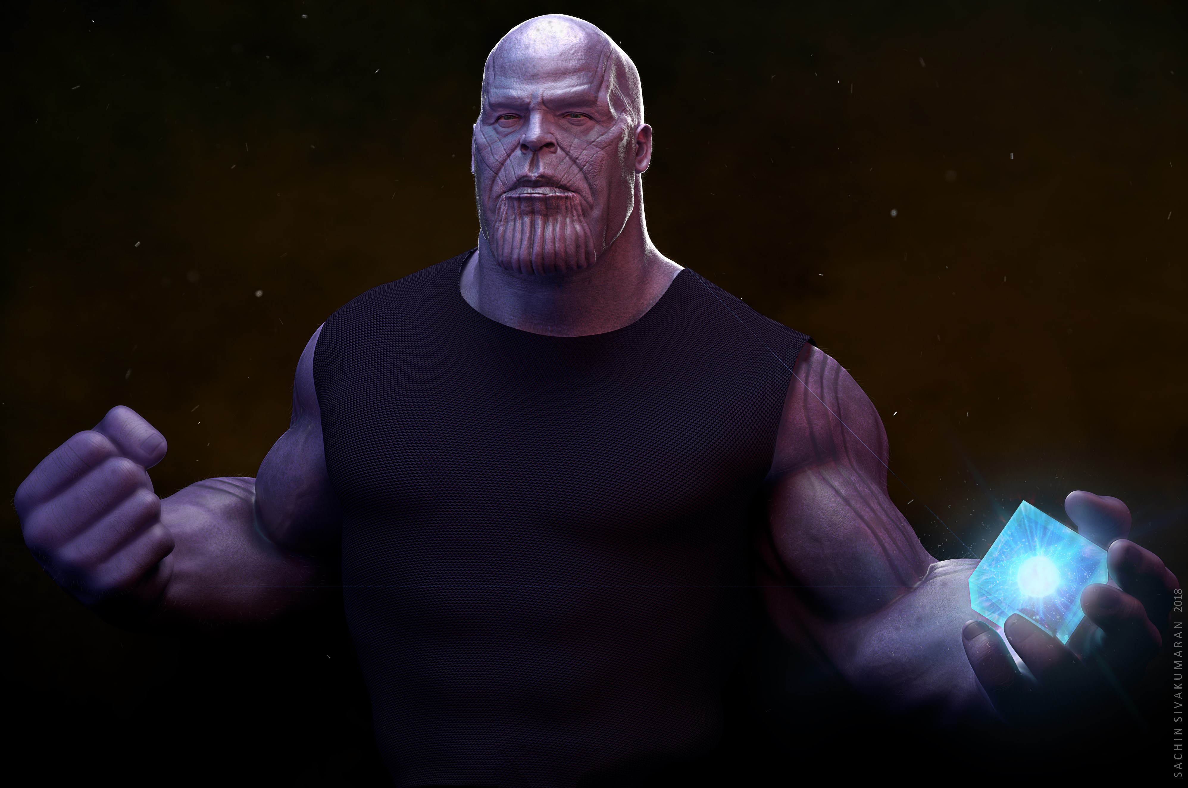 thanos, hd, 4k, superheroes, artstation, supervillain, cgi, digital art, artwork, HD Wallpaper