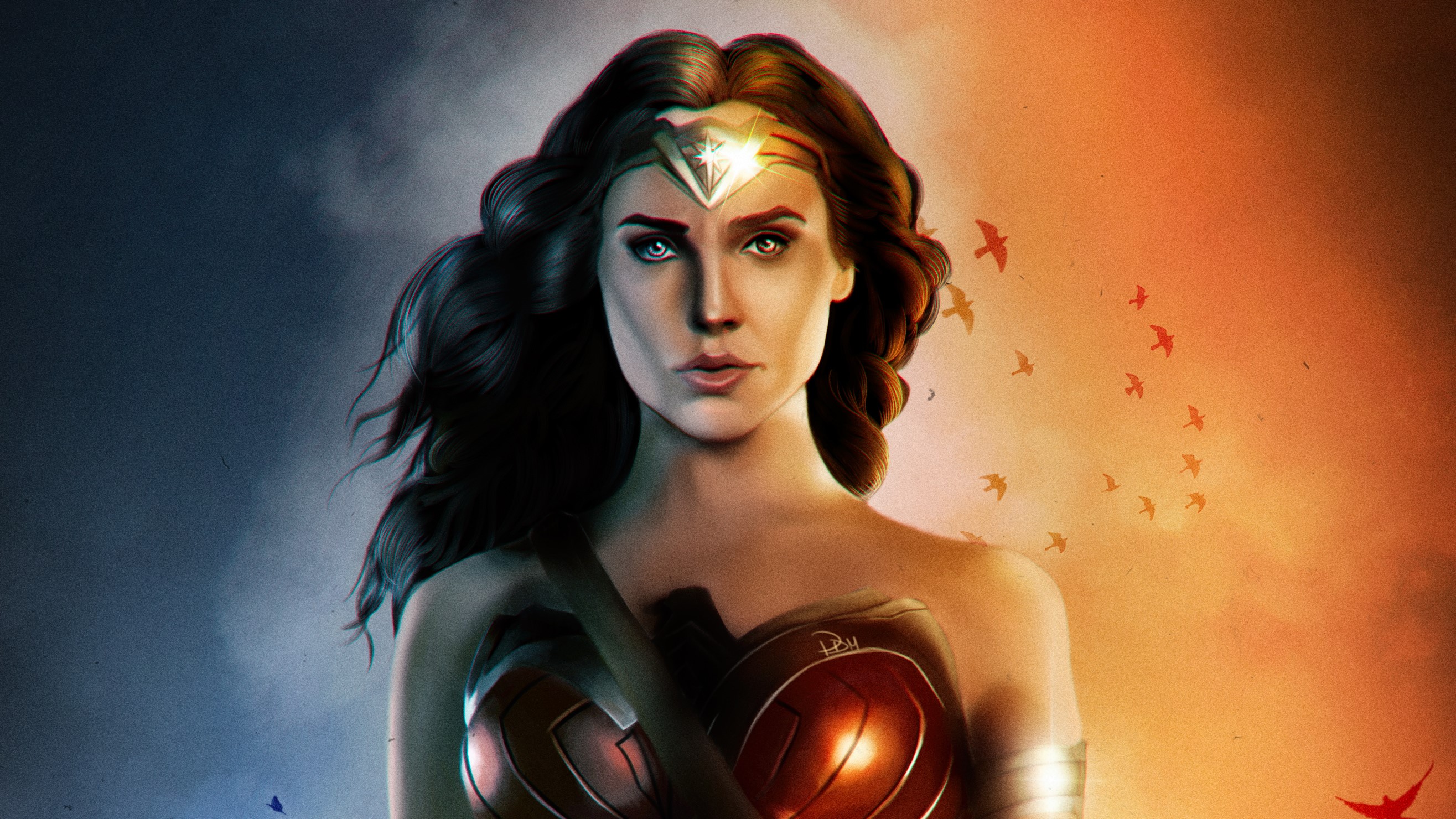 wonder woman, hd, superheroes, artist, artwork, deviantart, digital art, HD Wallpaper