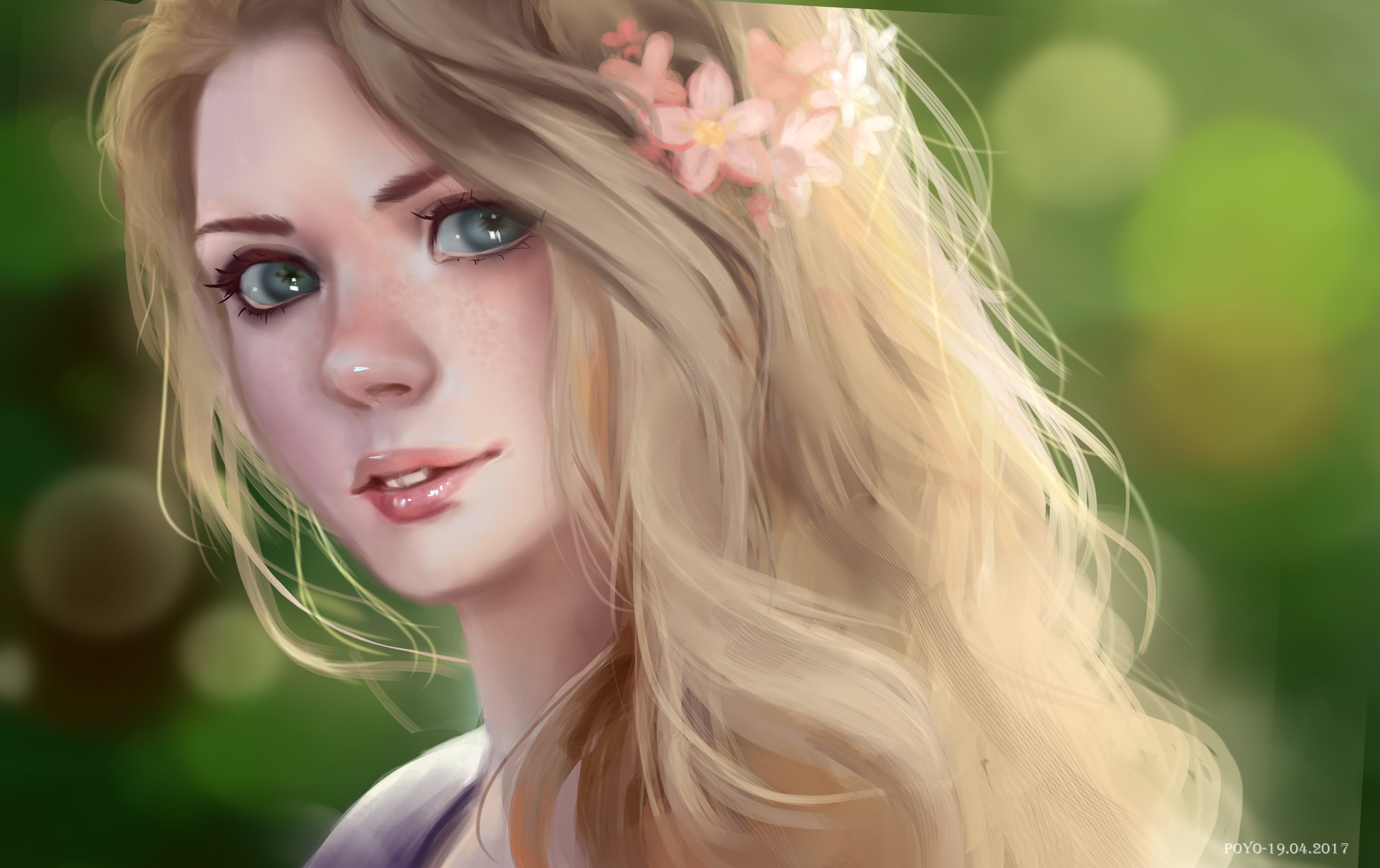 blonde, artist, artwork, digital art, hd, 4k, illustration, HD Wallpaper