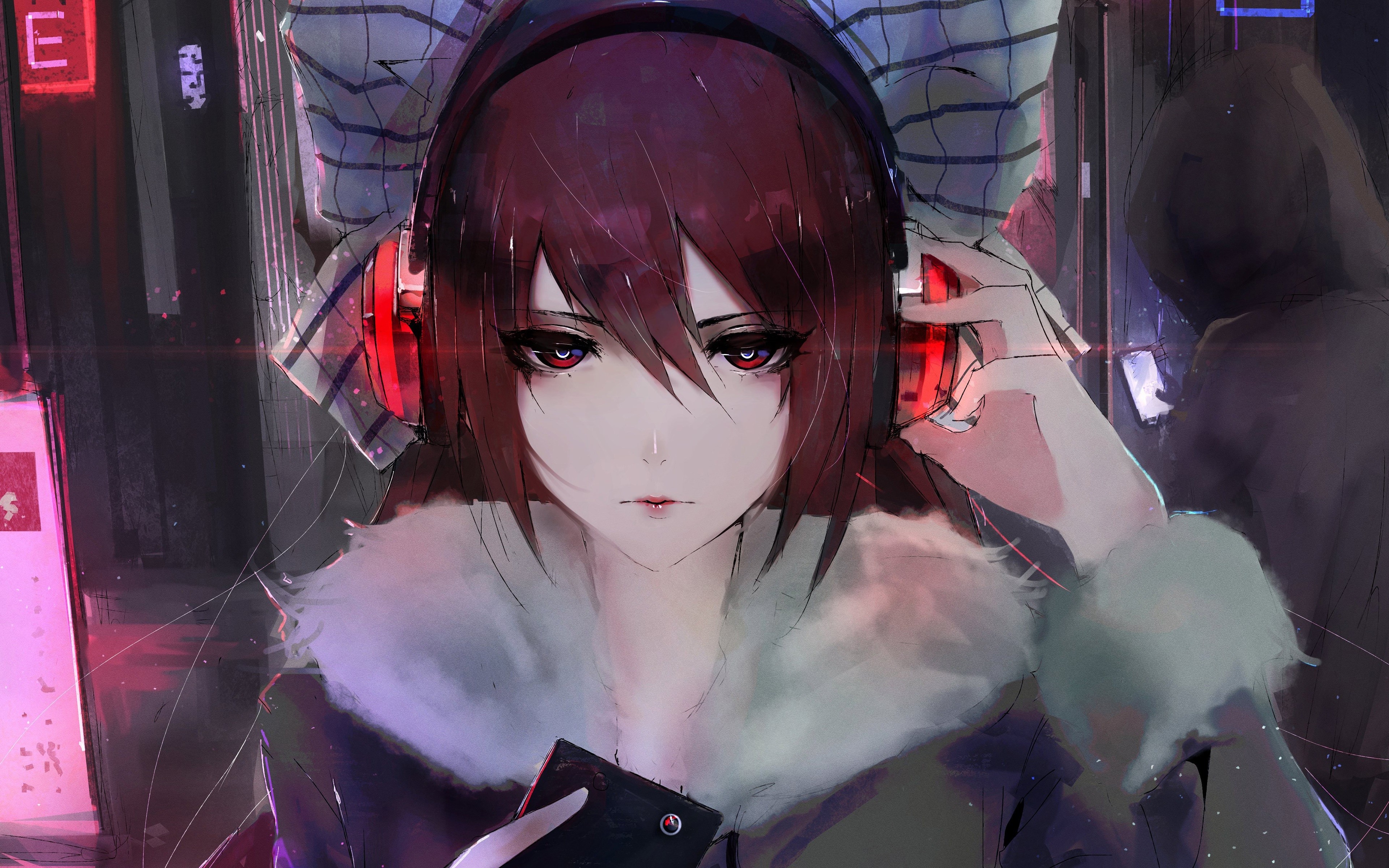 anime girl, anime, artist, artwork, digital art, hd, 4k, HD Wallpaper