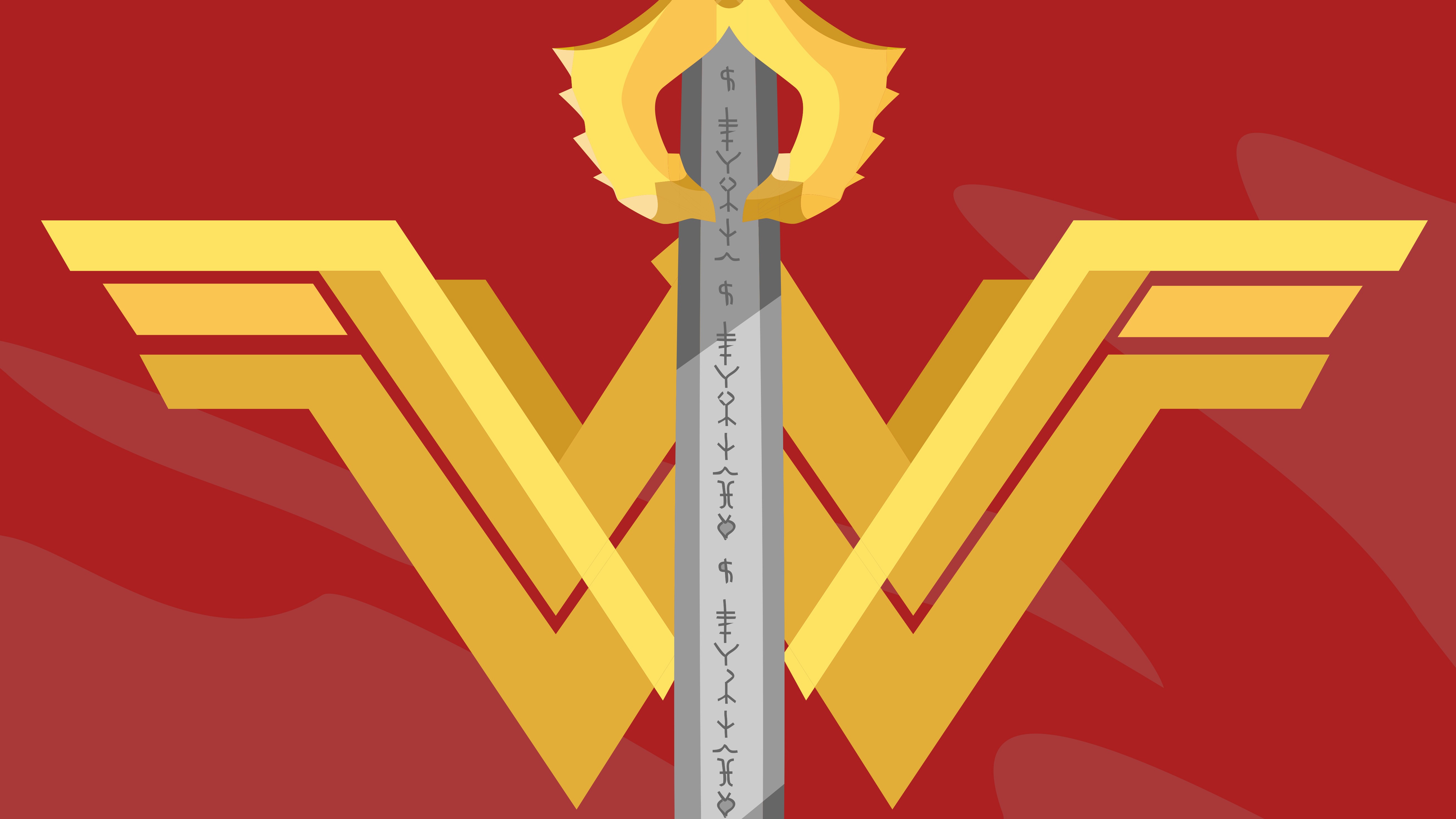 wonder woman, superheroes, minimalism, minimalist, hd, 4k, 5k, deviantart, HD Wallpaper