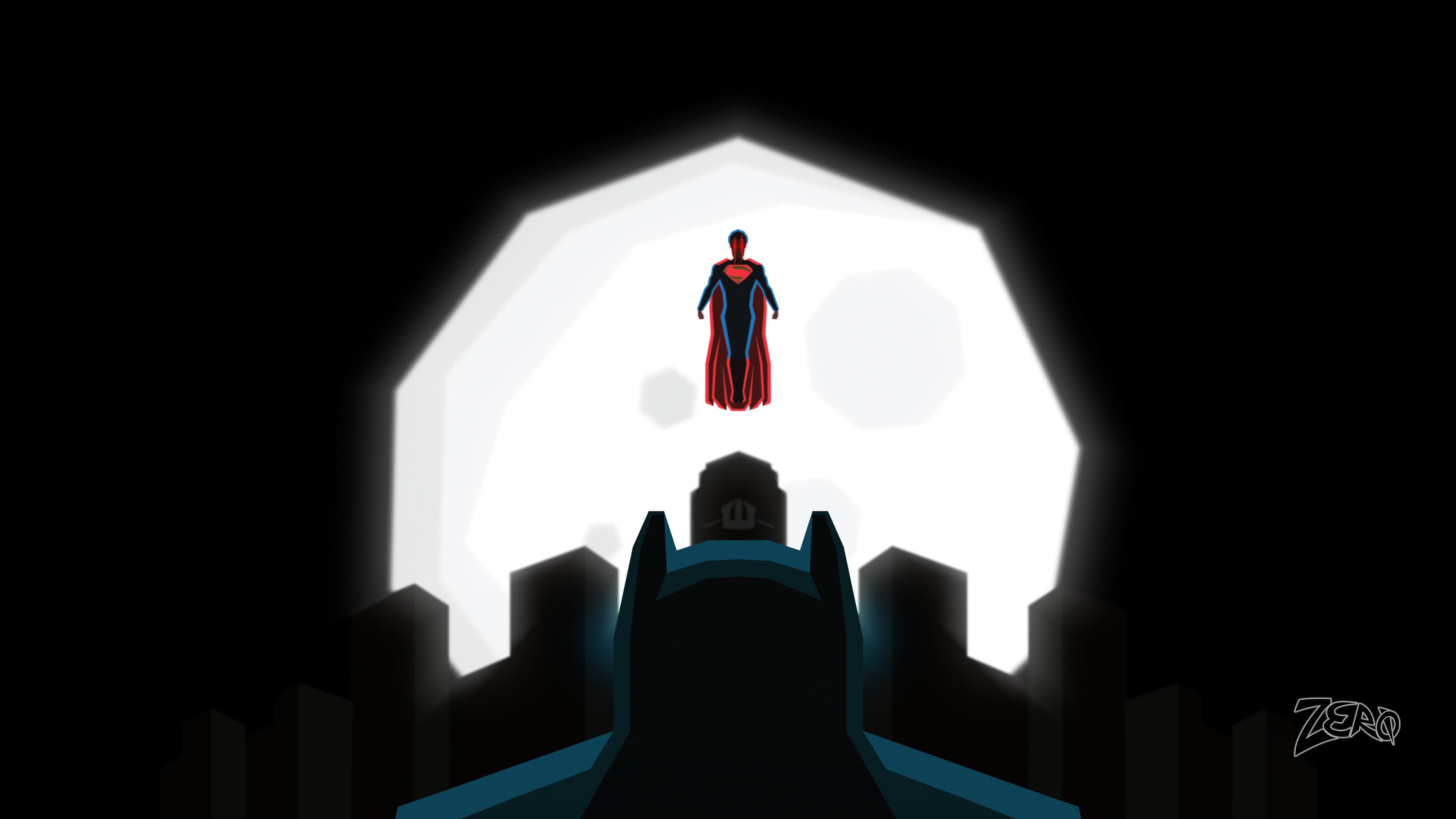 superman, batman, hd, 4k, artwork, superheroes, HD Wallpaper