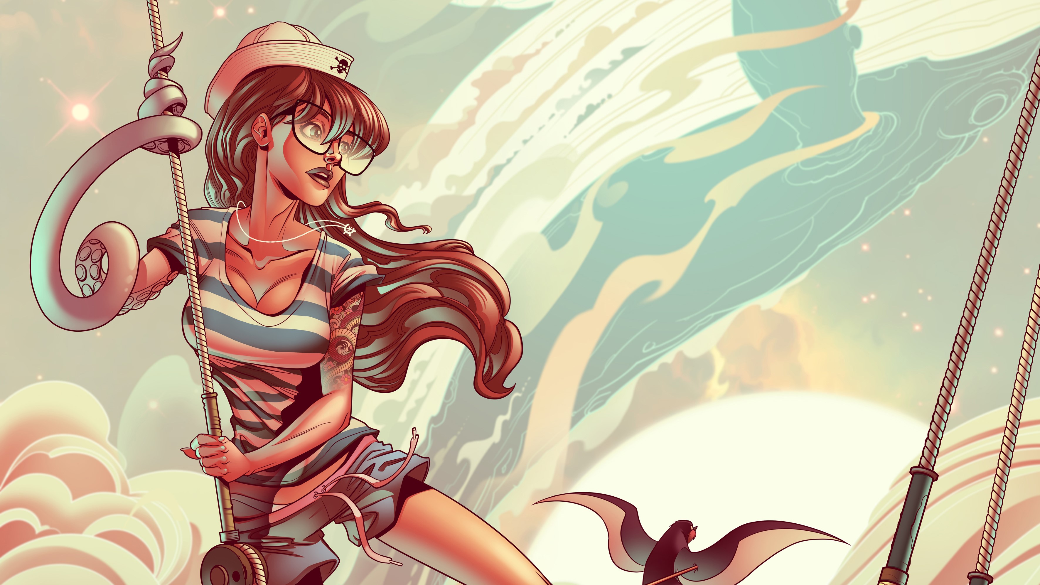 sailor, fantasy girls, artist, artwork, digital art, hd, 4k, behance, HD Wallpaper