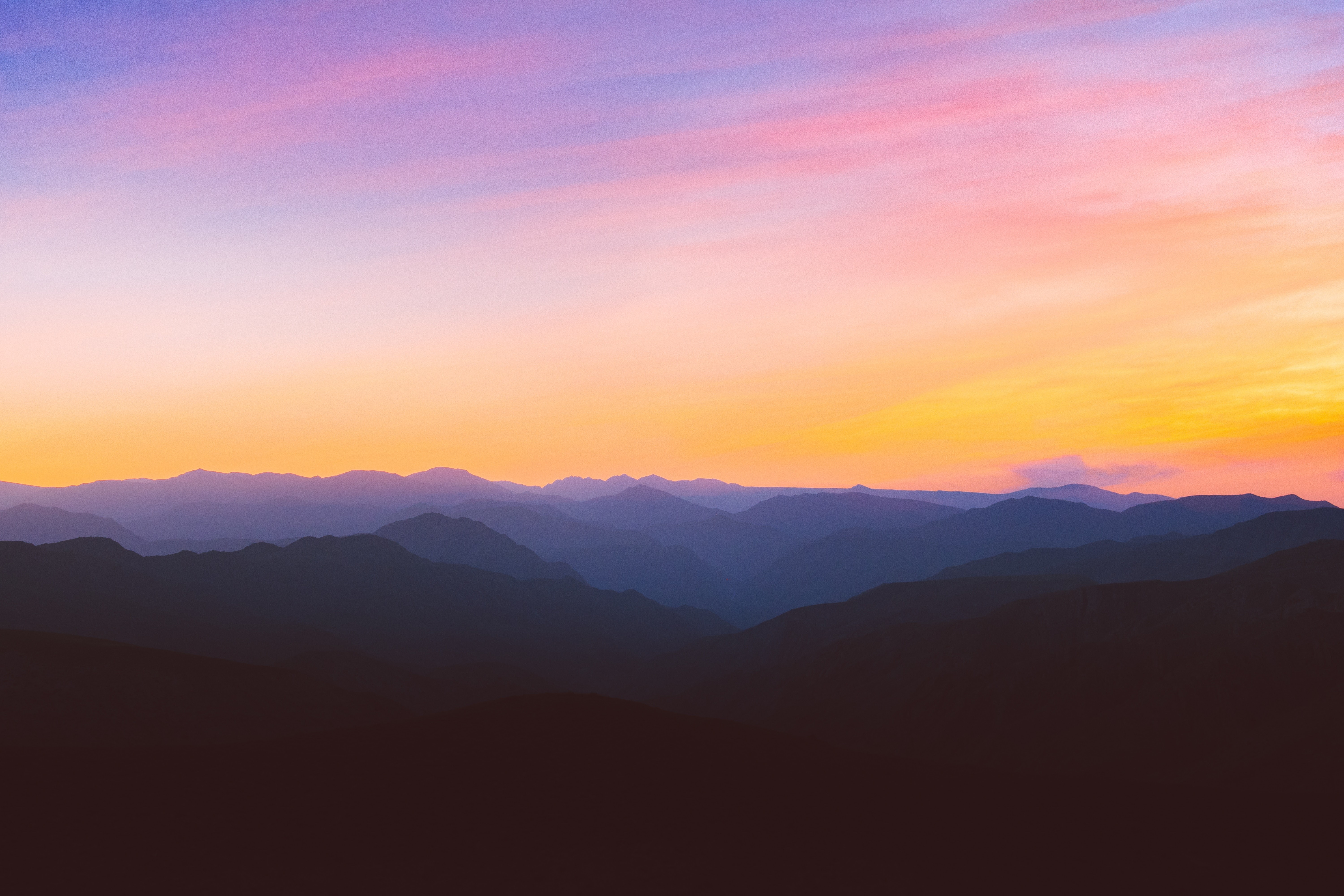 horizon, landscape, mountains, peak, hd, 4k, 5k, HD Wallpaper
