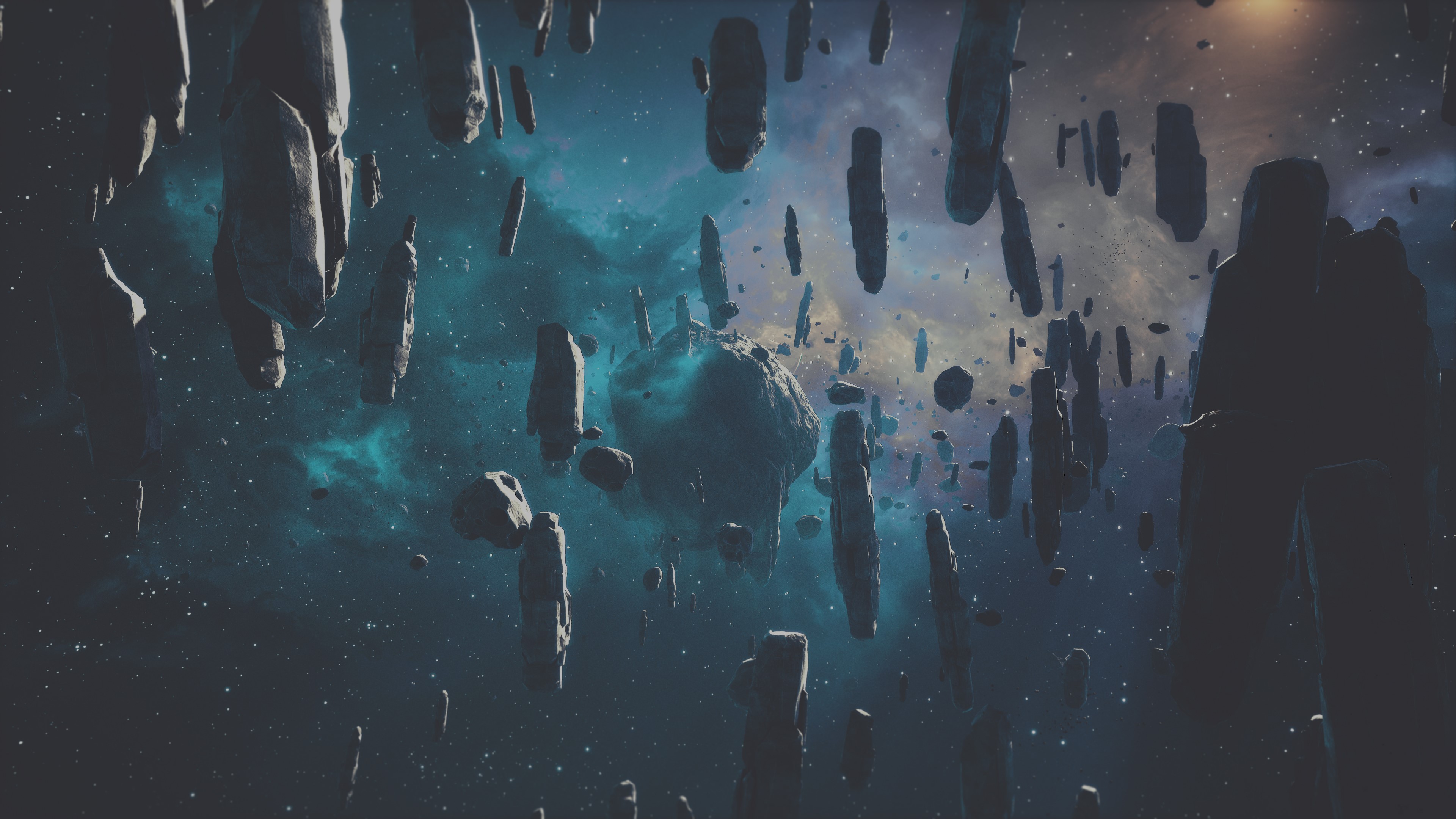 asteroid, digital universe, hd, 4k, HD Wallpaper