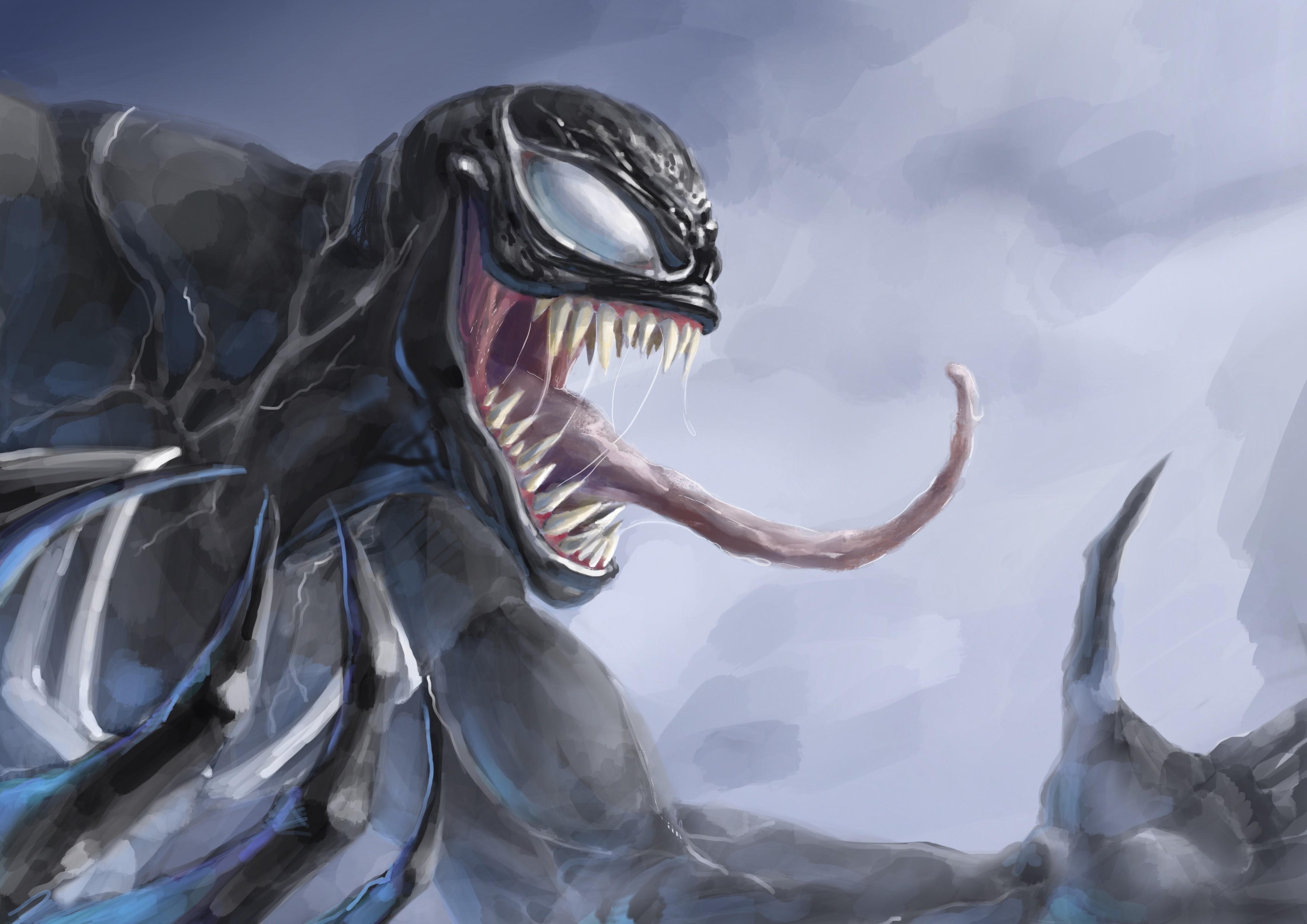 venom, 4k, hd, artwork, artist, digital art, superheroes, deviantart, supervillain, HD Wallpaper