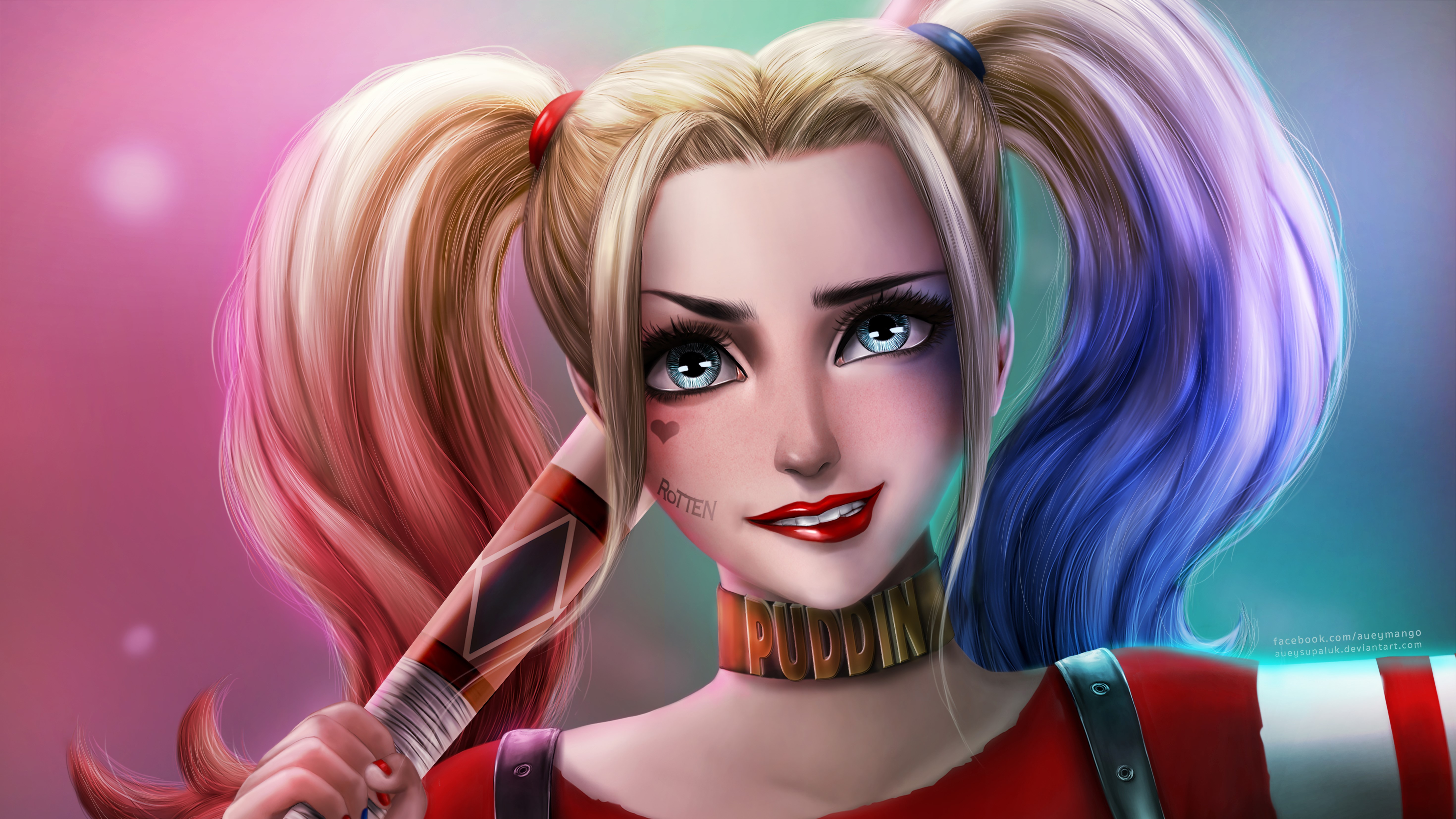 harley quinn, 5k, 4k, artwork, hd, digital art, superheroes, deviantart, artist, art, HD Wallpaper