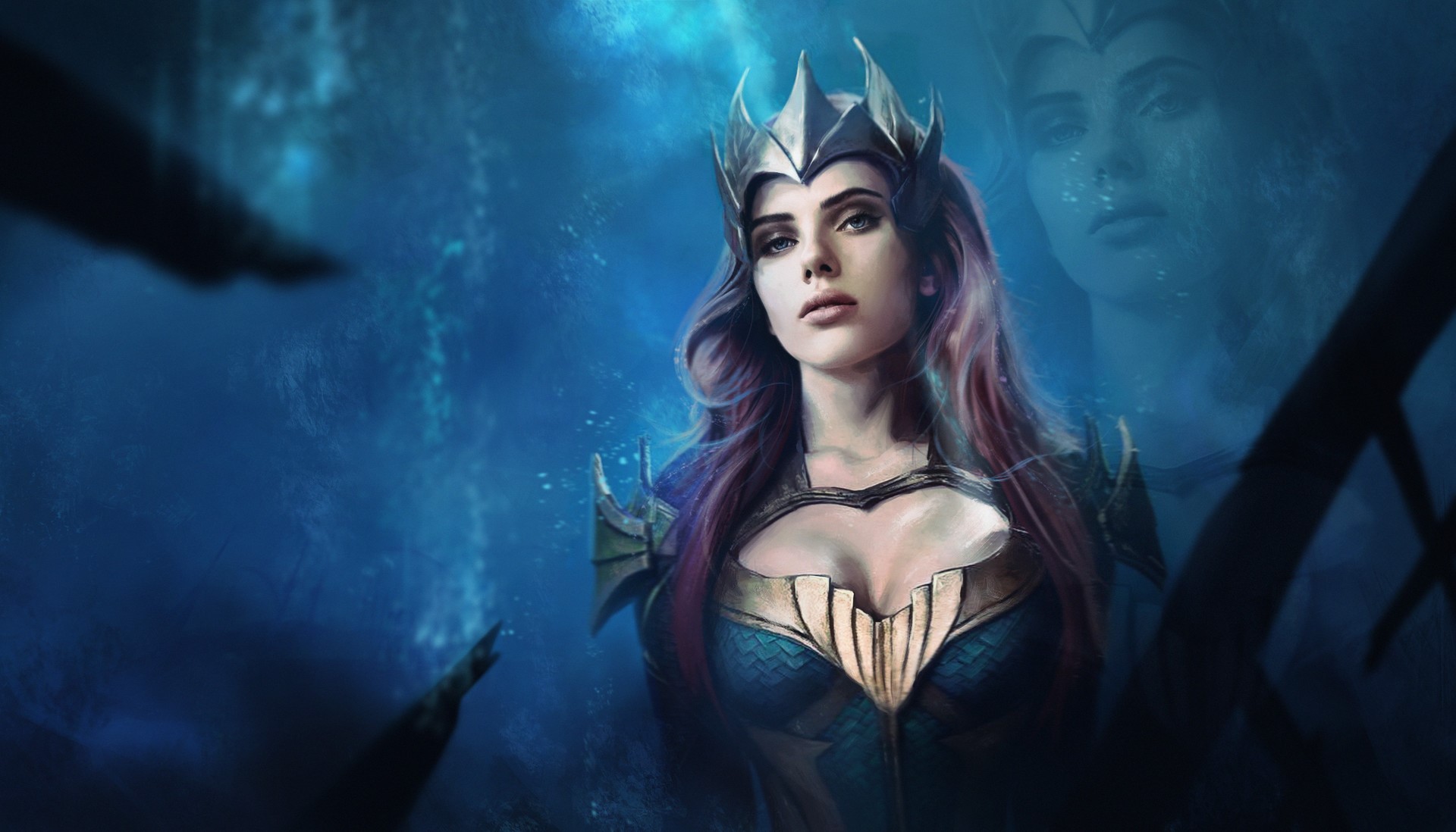 mera, artwork, artist, digital art, hd, artstation, scarlett johansson, HD Wallpaper