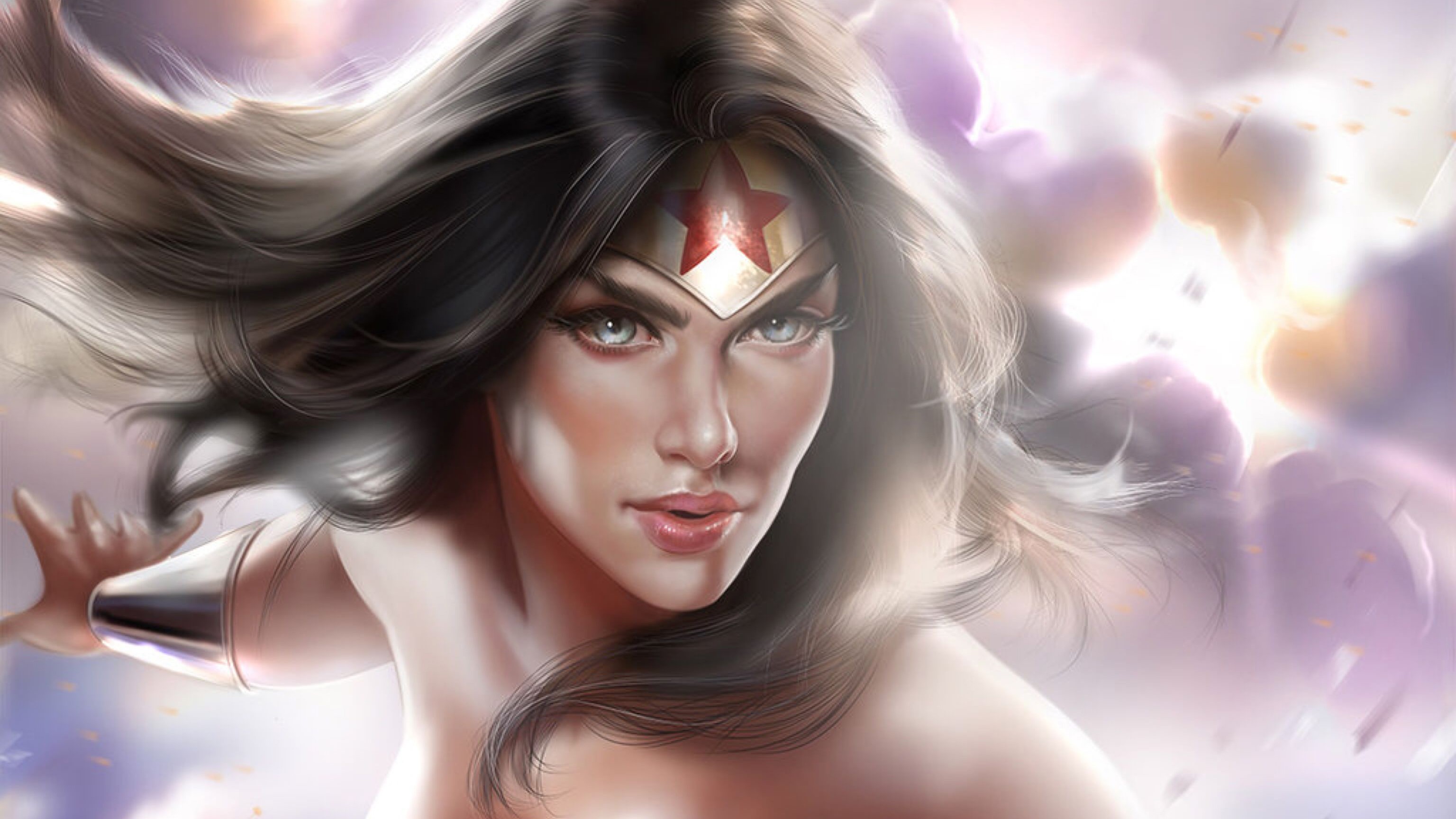 wonder woman, artwork, digital art, superheroes, HD Wallpaper