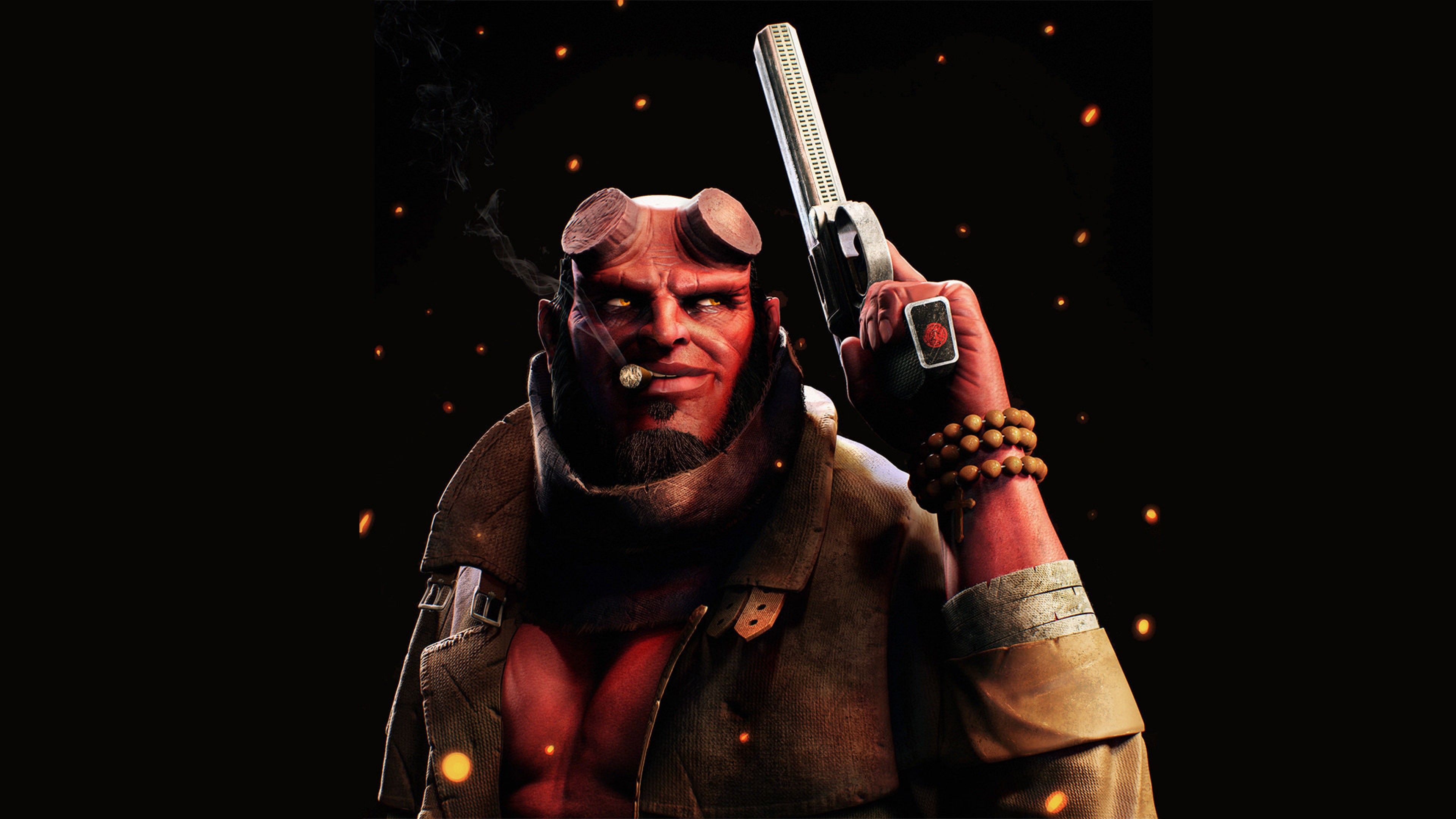 hellboy, hd, 4k, superheroes, artwork, digital art, art, HD Wallpaper