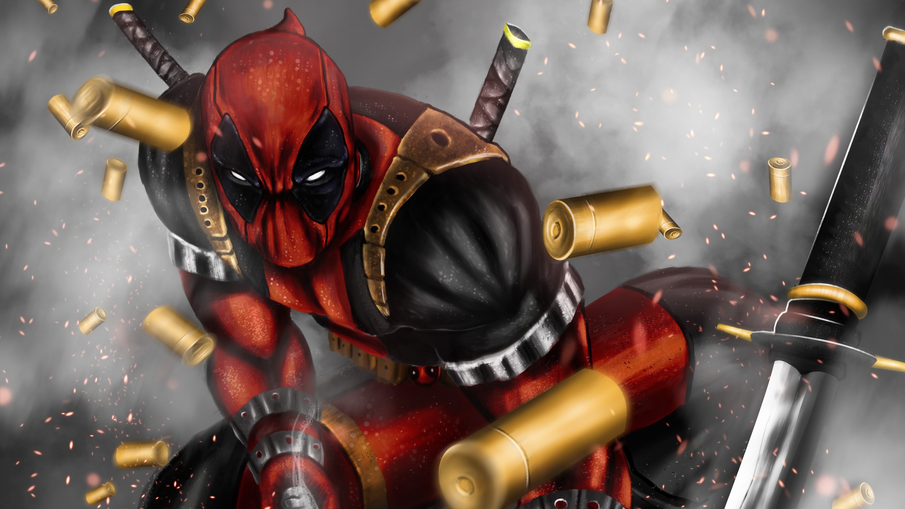 deadpool, artwork, hd, artist, digital art, superheroes, HD Wallpaper