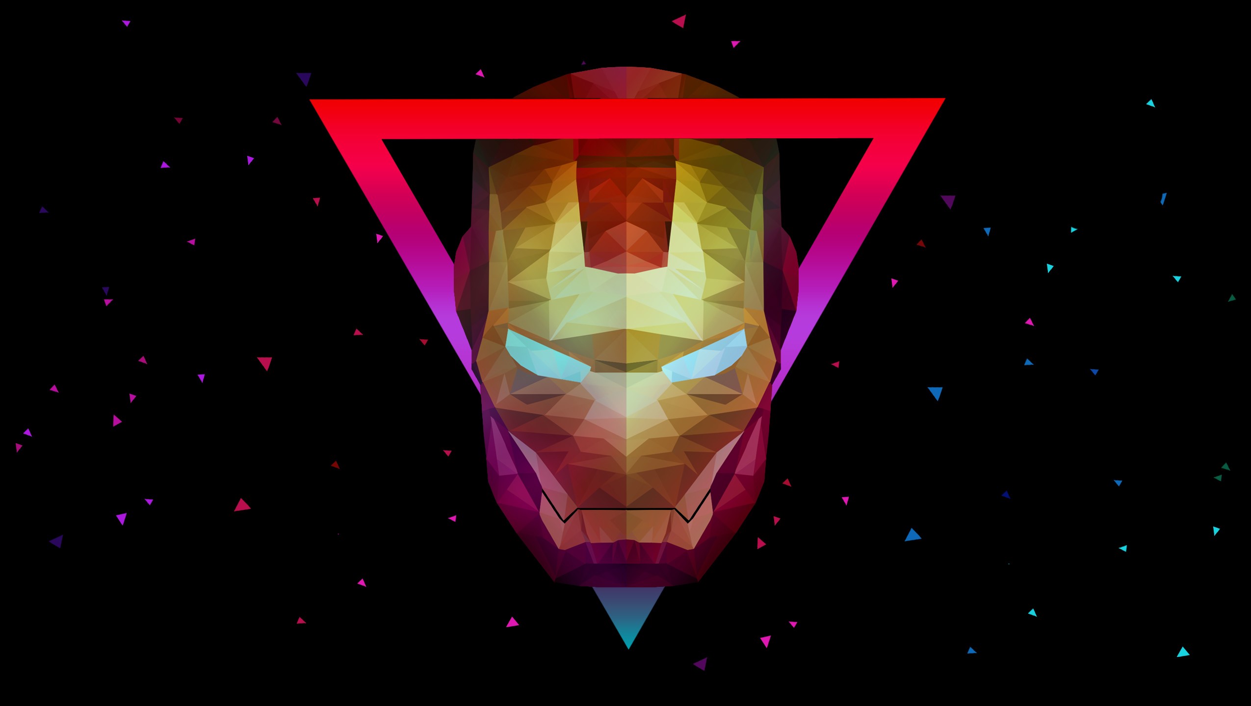 iron man, superheroes, artist, artwork, digital art, hd, behance, low poly, HD Wallpaper