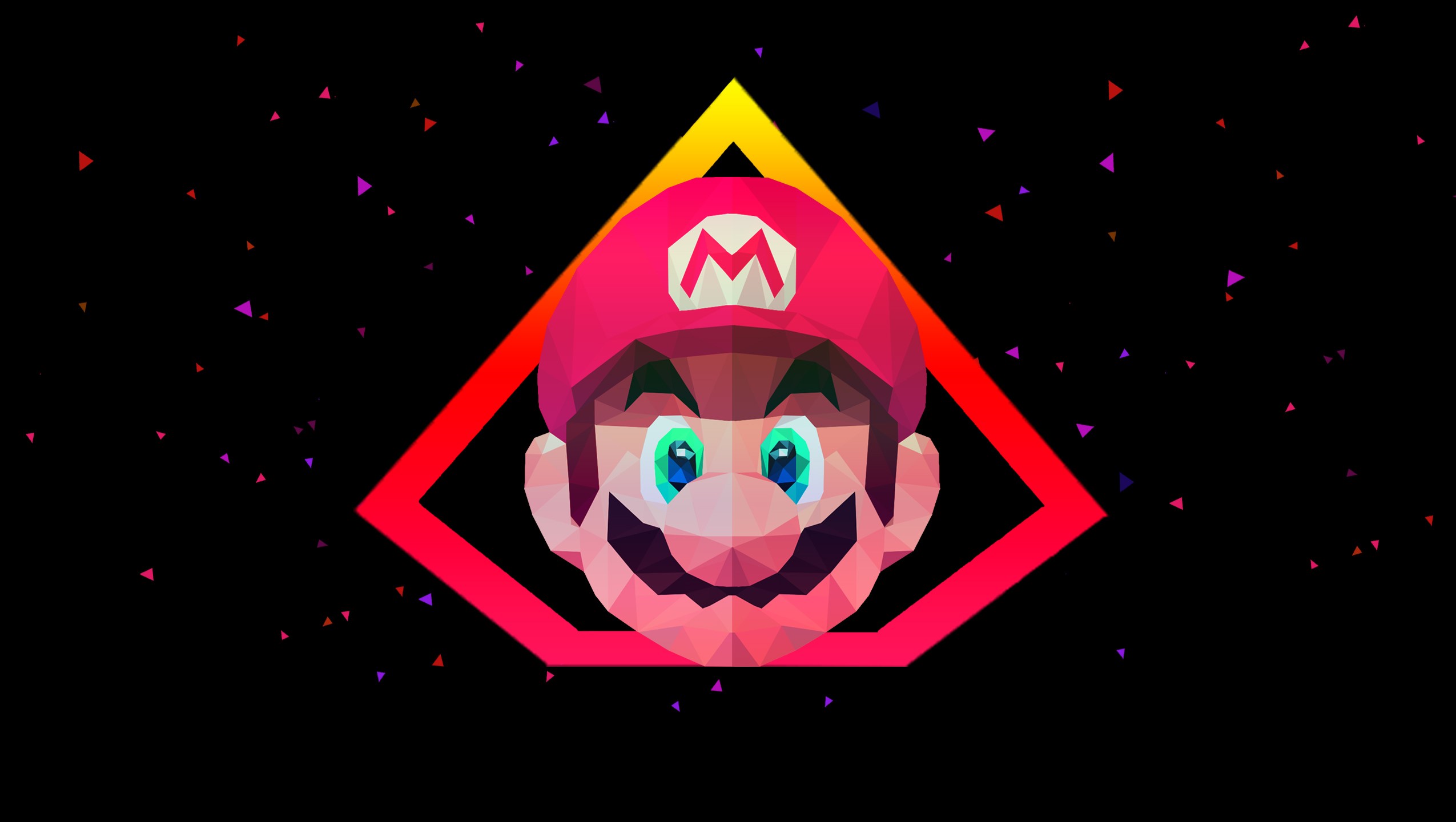 mario, artwork, hd, artist, behance, digital art, games, low poly, HD Wallpaper