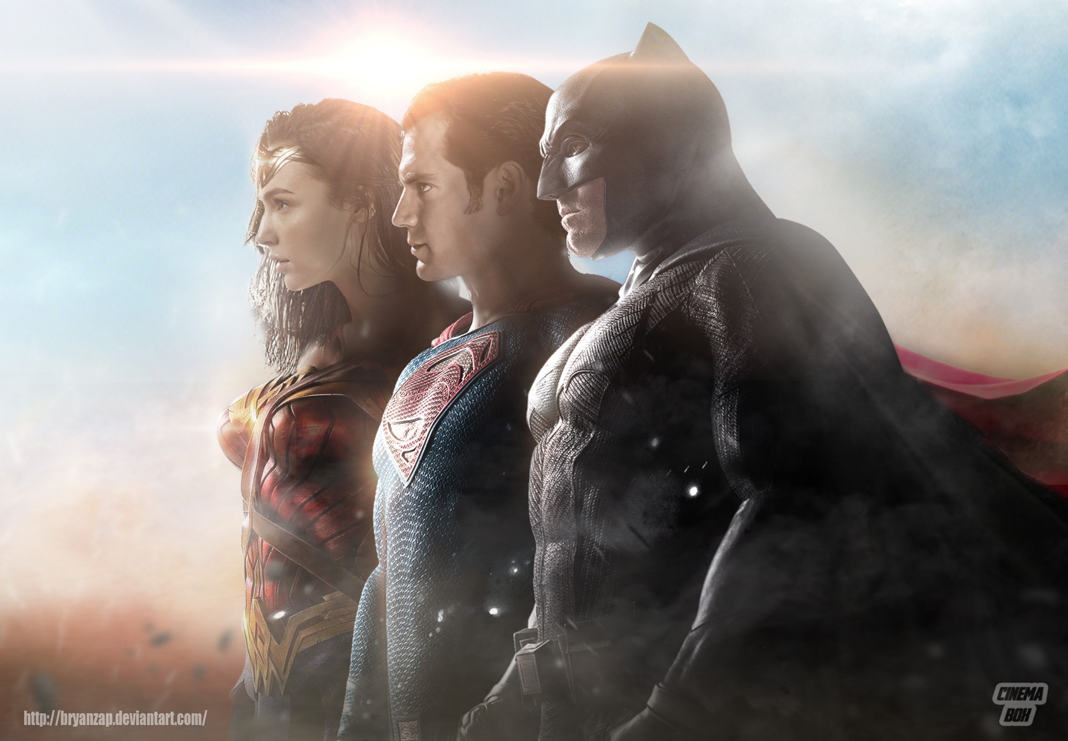 superman, batman, wonder woman, hd, artwork, digital art, superheroes, deviantart, artist, HD Wallpaper
