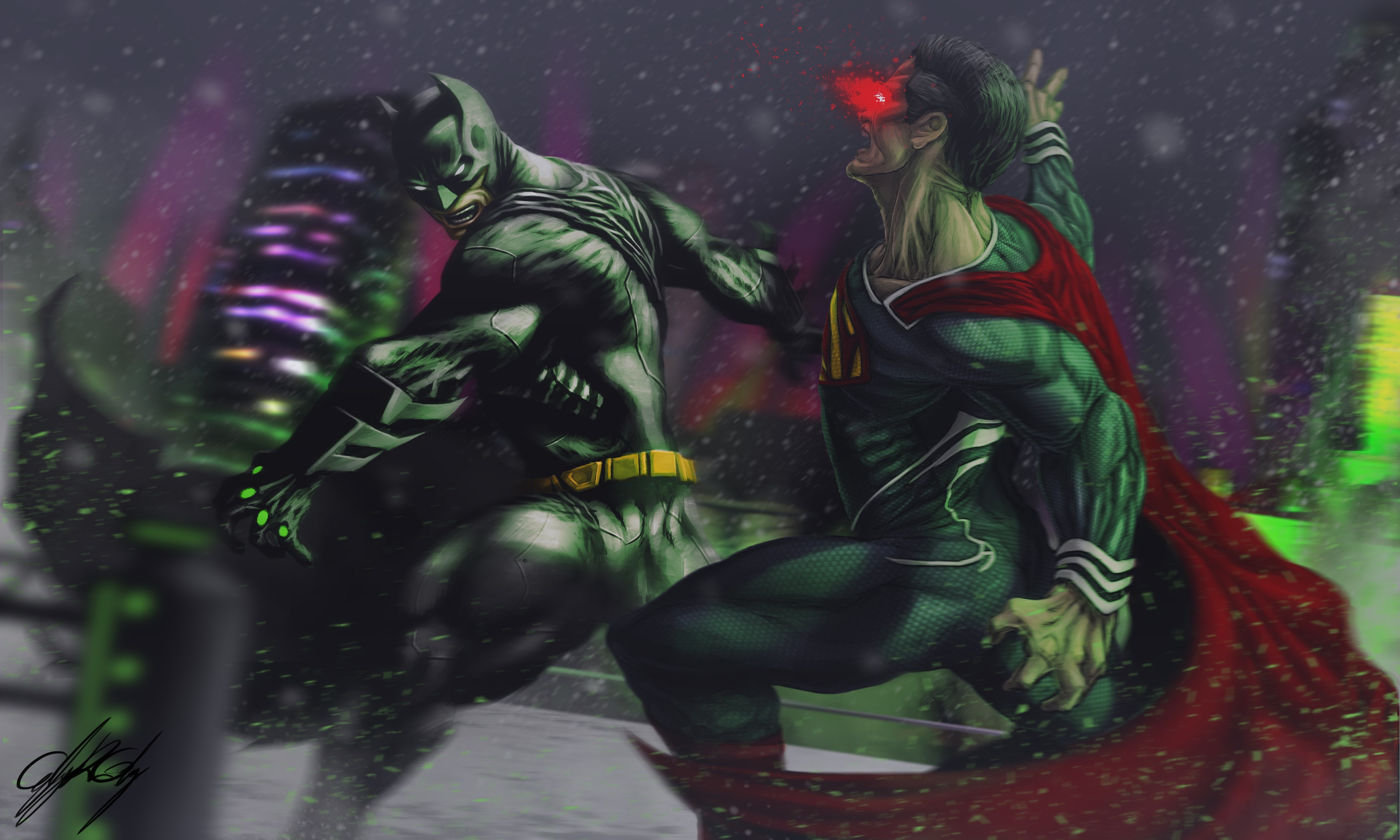 batman, superman, hd, 4k, artwork, artist, digital art, superheroes, deviantart, HD Wallpaper
