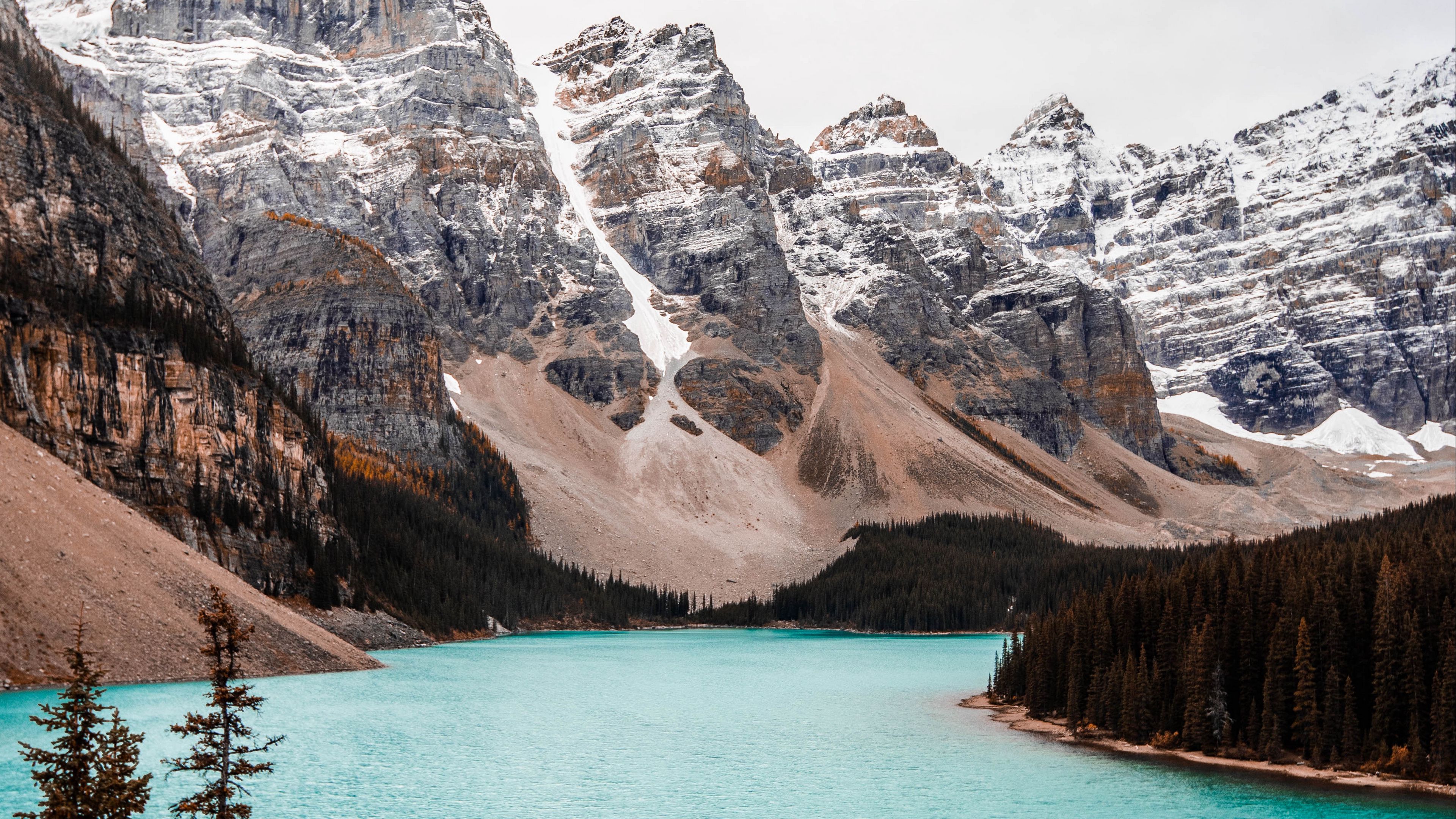 mountains, lake, water, landscape, nature, 4k, HD Wallpaper
