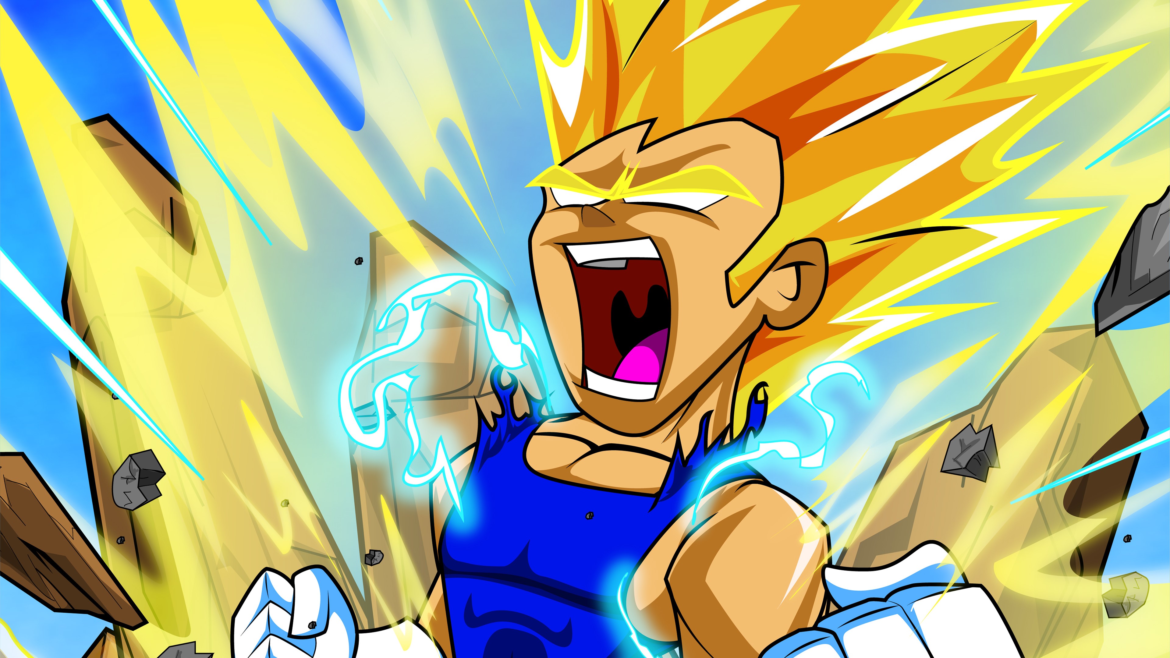 vegeta, anime, hd, artist, artwork, digital art, 4k, behance, HD Wallpaper