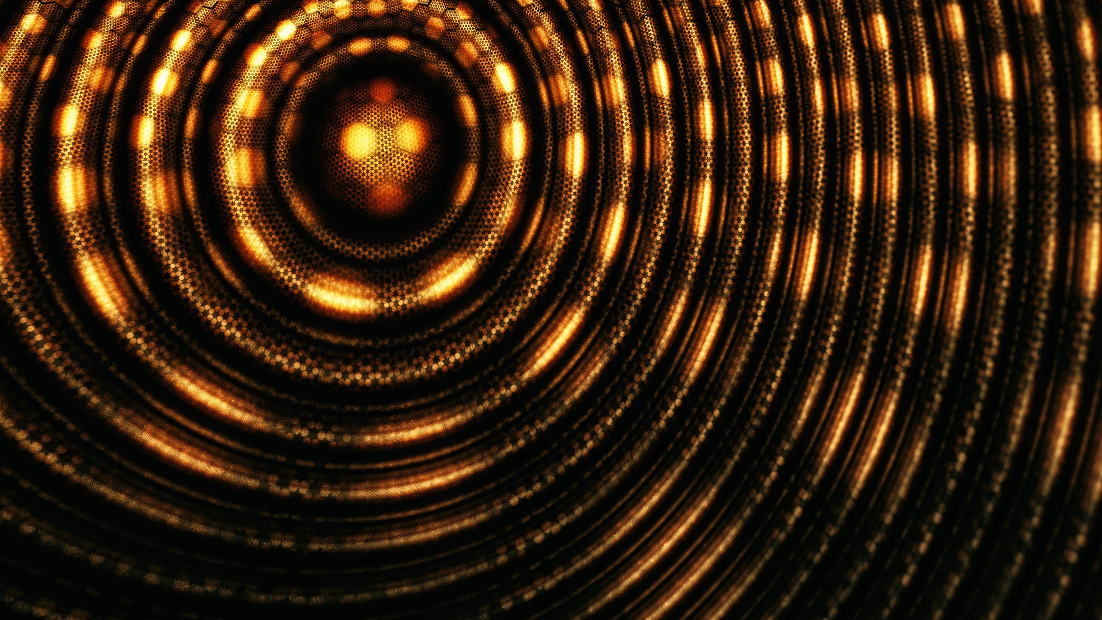 fractal, circles, glow, glare, abstraction, 4k, HD Wallpaper