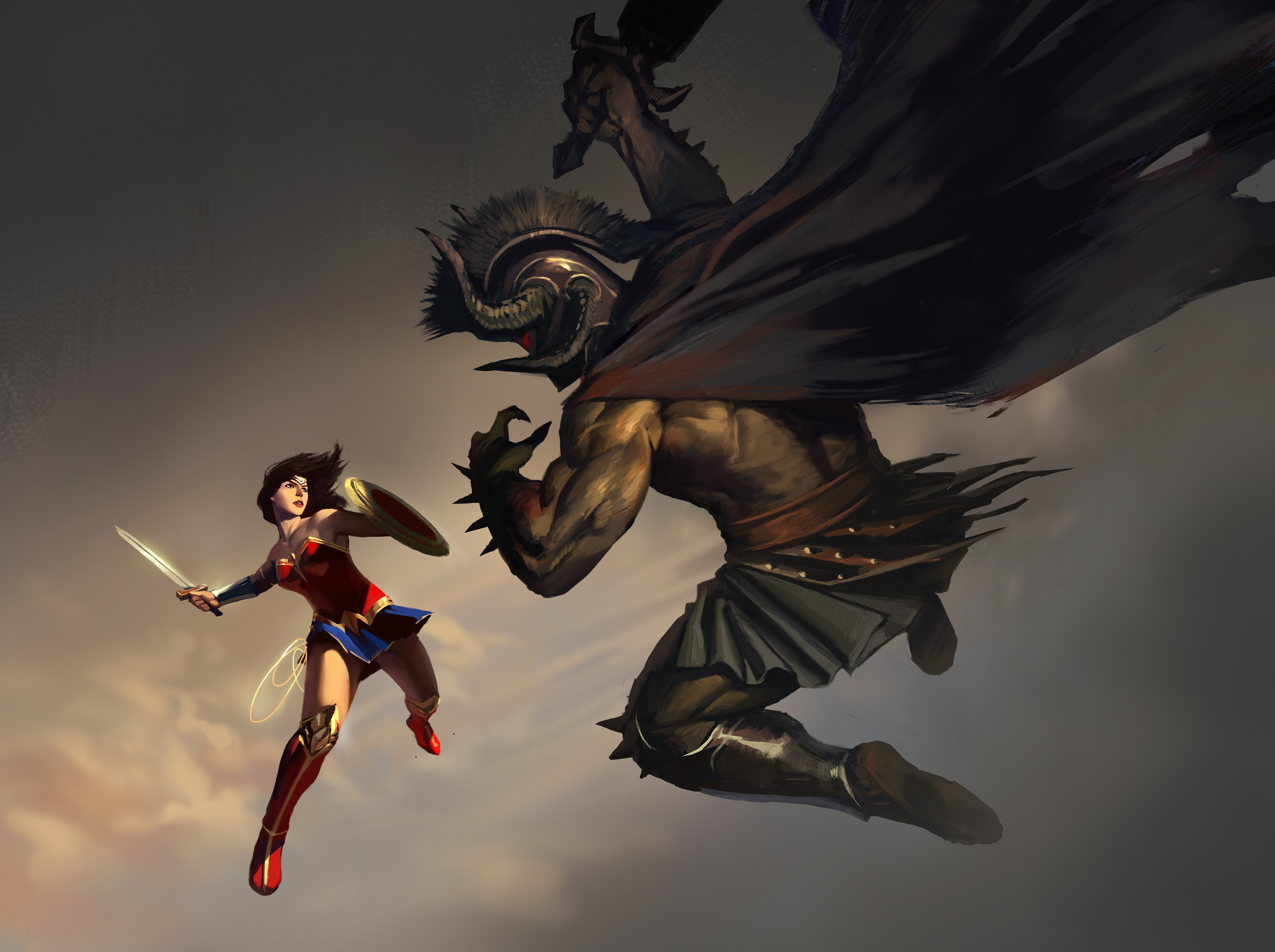 wonder woman, hd, 4k, 5k, 8k, artwork, digital art, superheroes, deviantart, HD Wallpaper