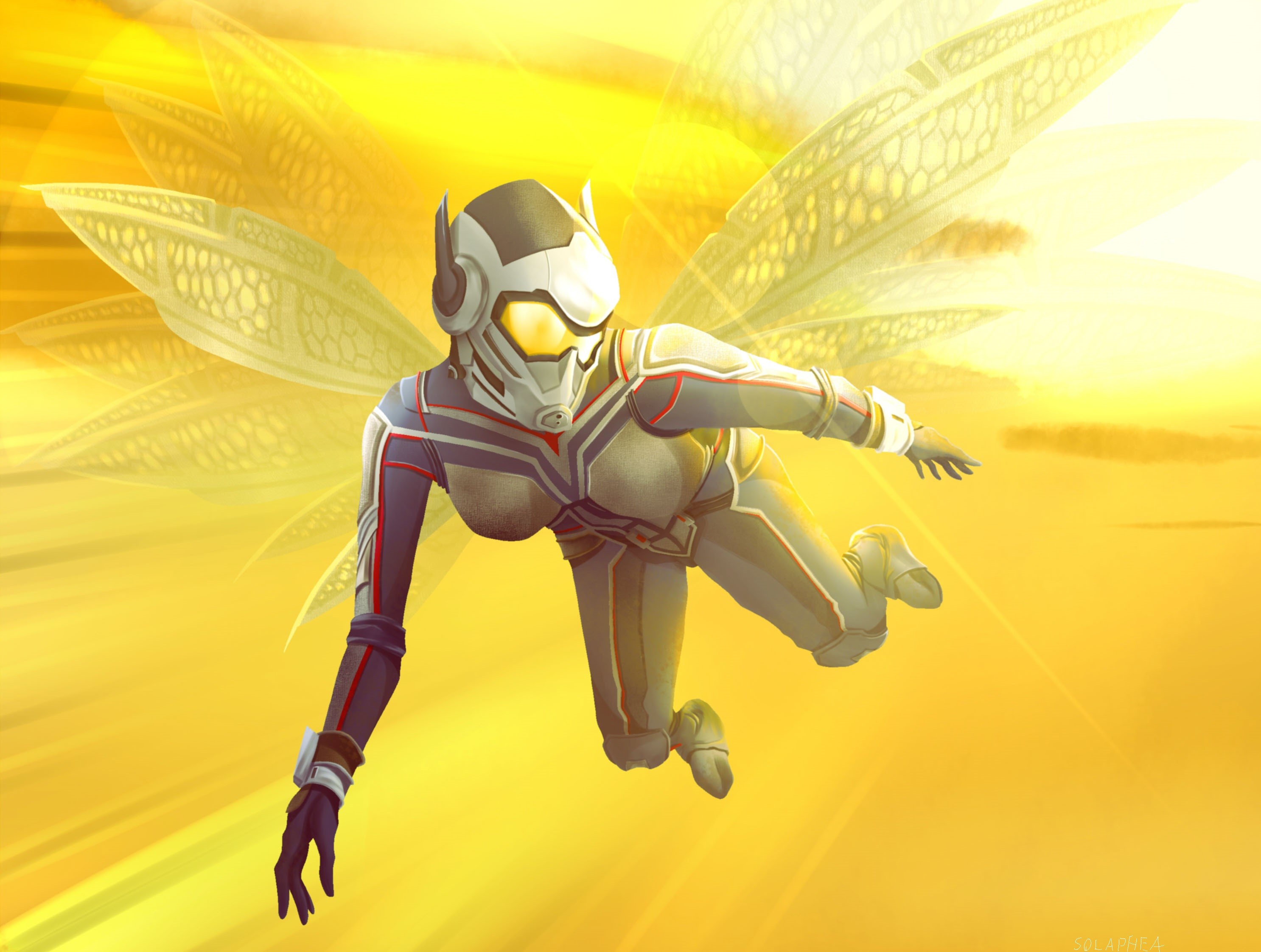 wasp, hd, deviantart, artist, digital art, artwork, HD Wallpaper
