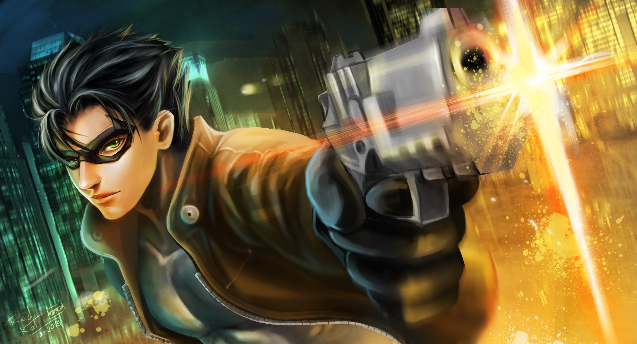 red hood, hd, artwork, superheroes, deviantart, artist, digital art, HD Wallpaper