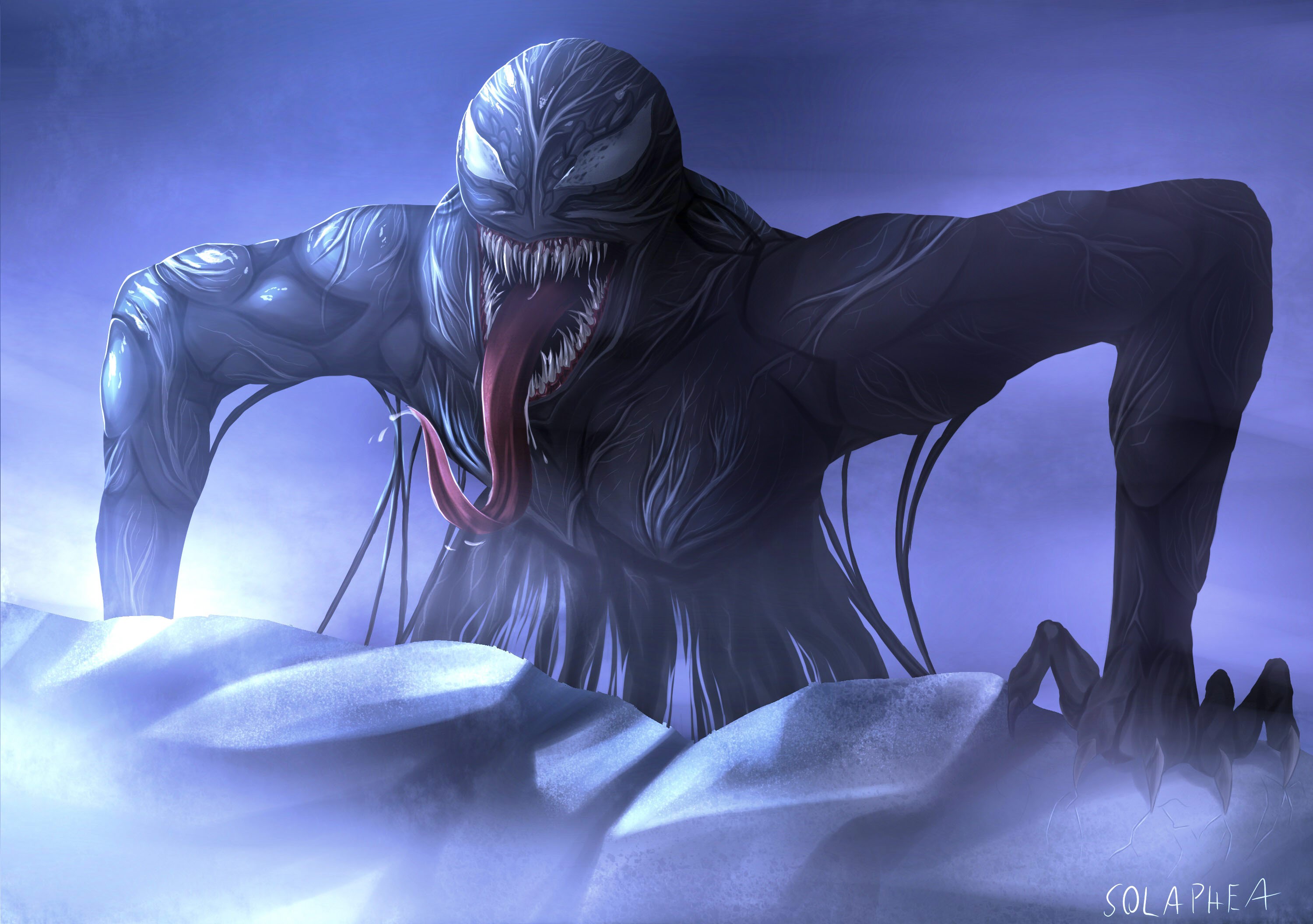 venom, artwork, hd, 4k, artist, digital art, superheroes, deviantart, artwork, HD Wallpaper