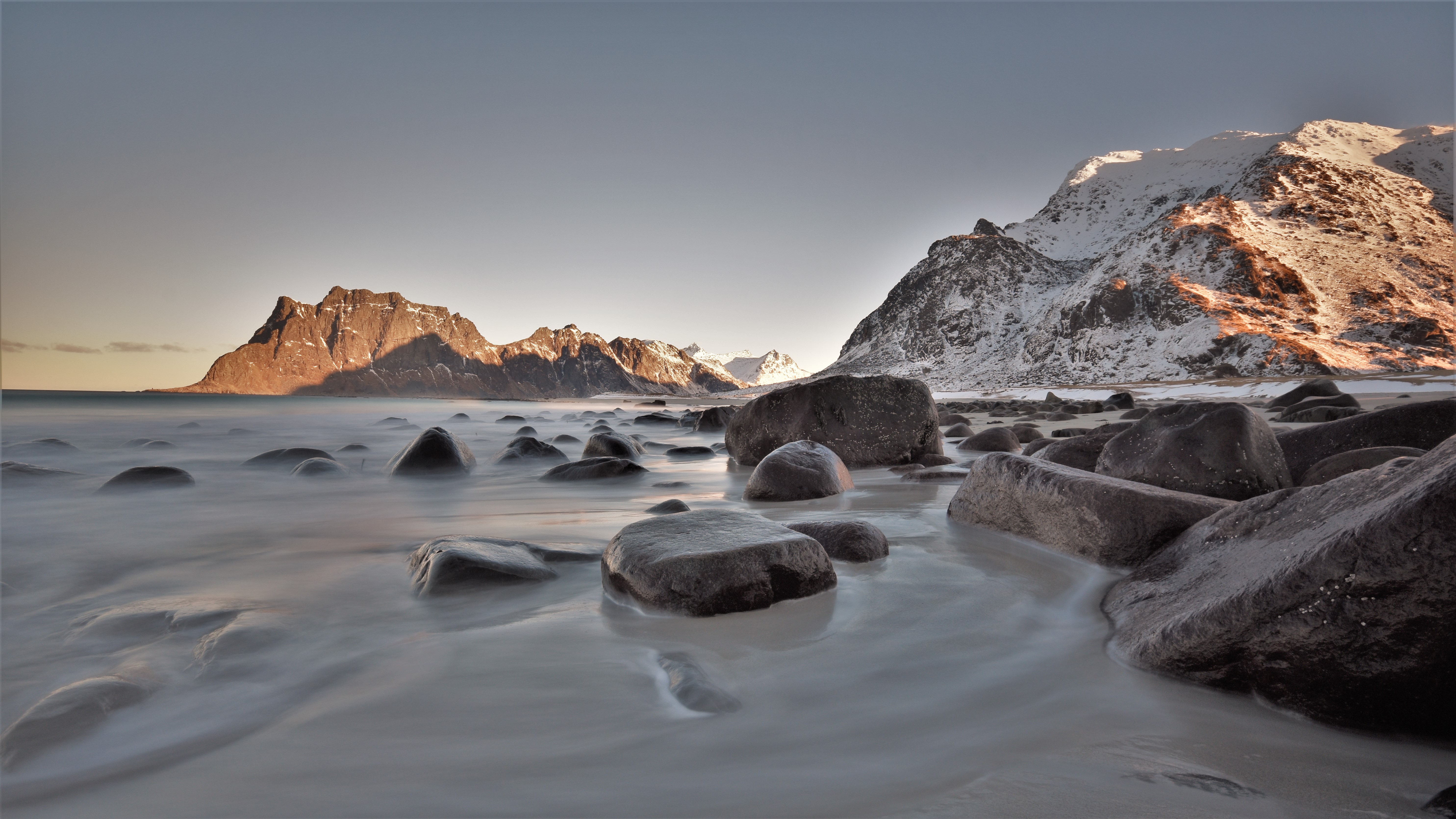 rocks, sea, long exposure, nature, hd, 4k, 5k, HD Wallpaper