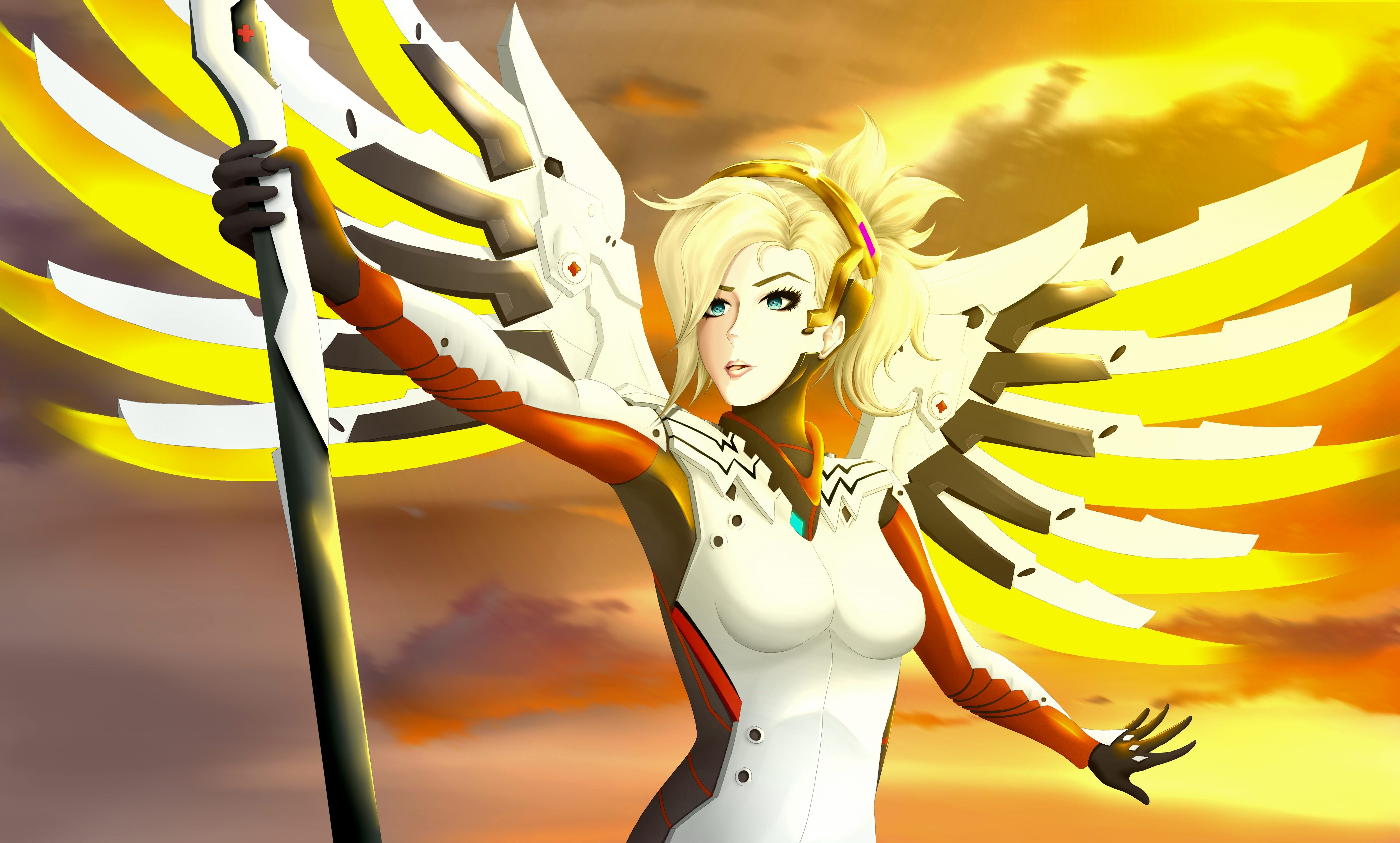 mercy overwatch, overwatch, games, xbox games, ps games, pc games, hd, artwork, artist, digital art, 4k, deviantart, HD Wallpaper