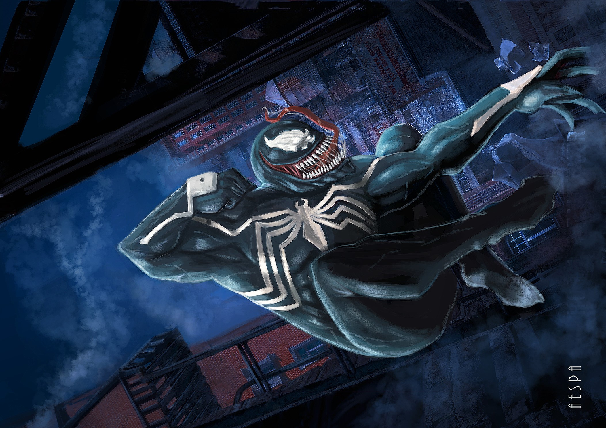 venom, artstation, hd, artwork, digital art, art, artist, artstation, supervillain, superheroes, HD Wallpaper